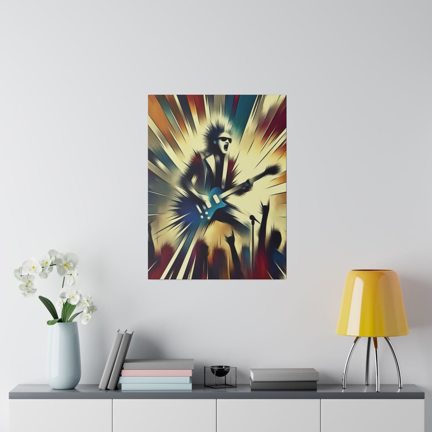 1872L - Rockstar Painting Print | Face | Abstract | Poster | Home Decor | Wall Art | Music Art | Canvas