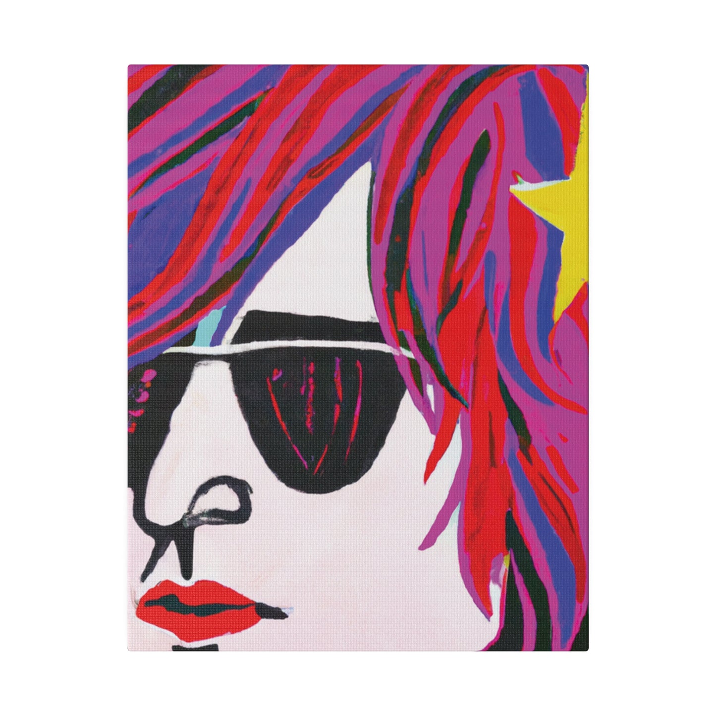 3293X - Rockstar Painting Print | Face | Abstract | Poster | Home Decor | Wall Art | Music Art | Canvas