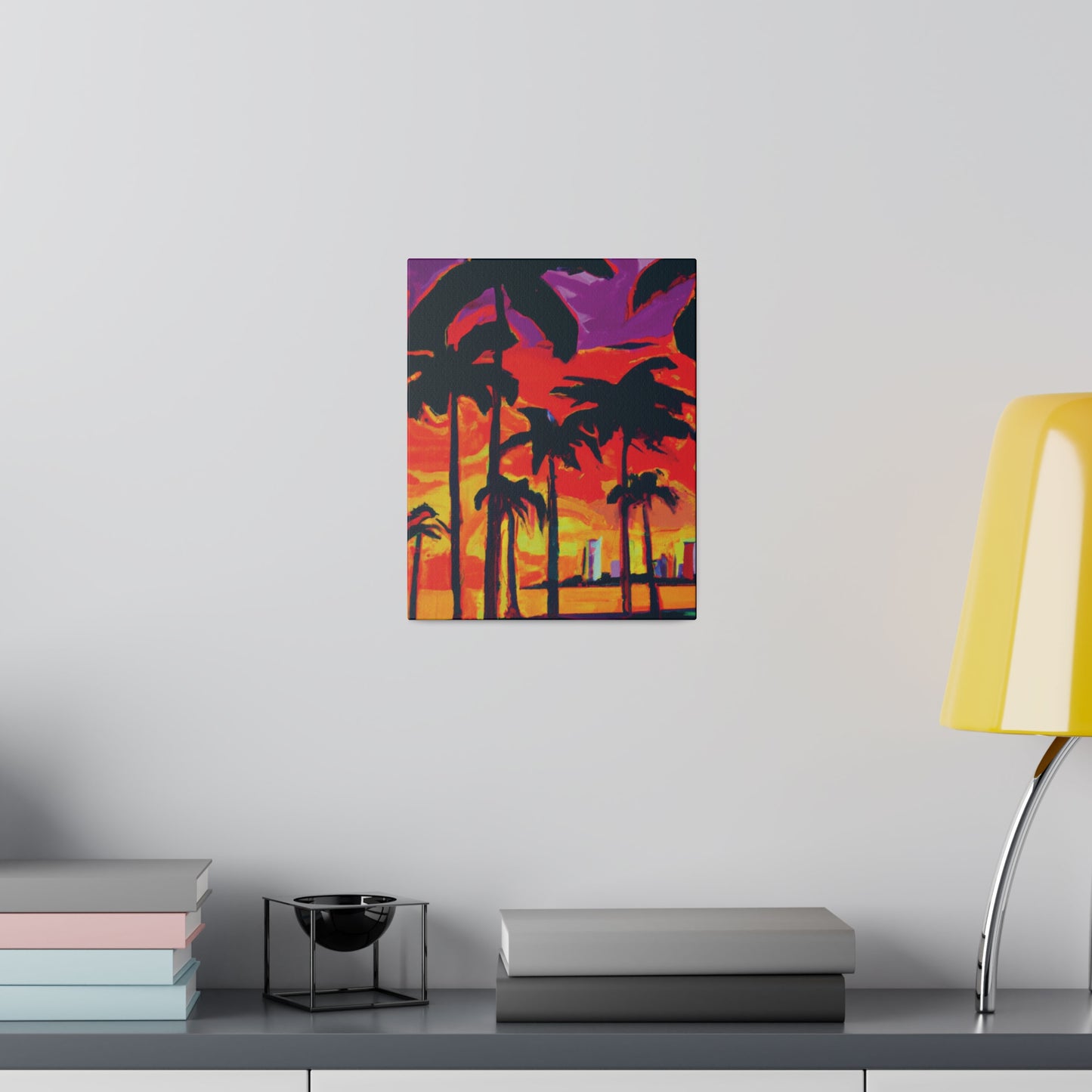 3128K - Miami Beach Sunset Painting Print | Miami | Beach | Sunset | Poster | Home Decor | Wall Art | Canvas