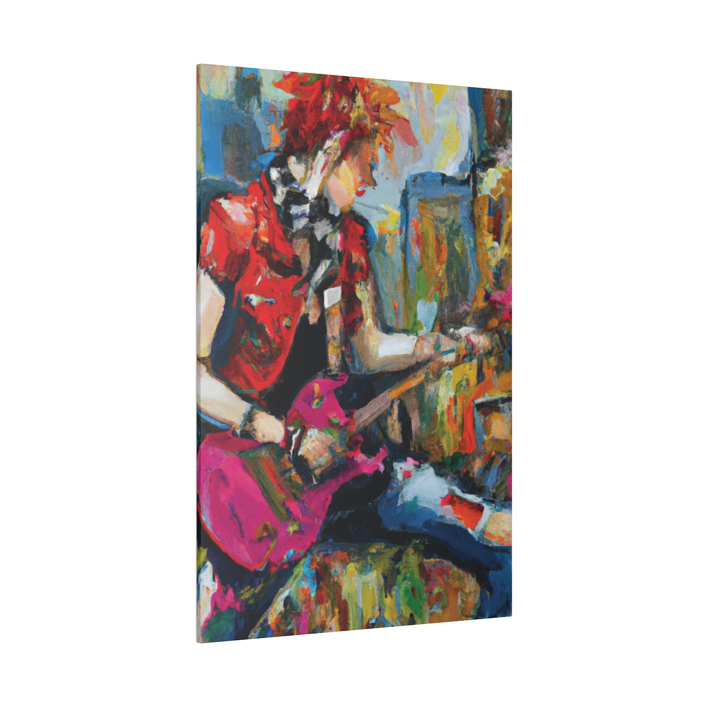 9666G - Rockstar Oil Painting Style Print | Poster | Home Decor | Wall Art | Music Art | Canvas