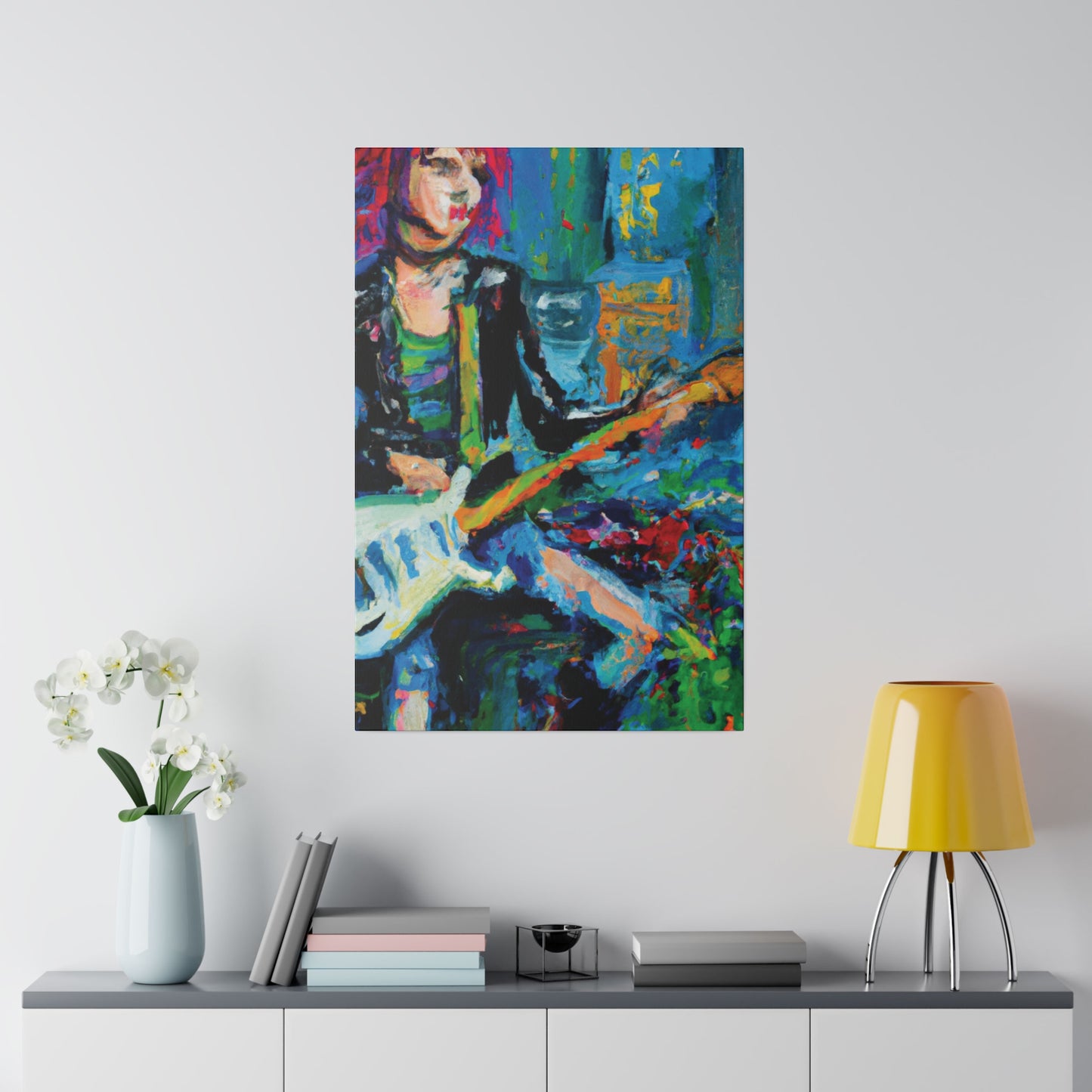 6774A - Rockstar Oil Painting Style Print | Poster | Home Decor | Wall Art | Music Art | Canvas