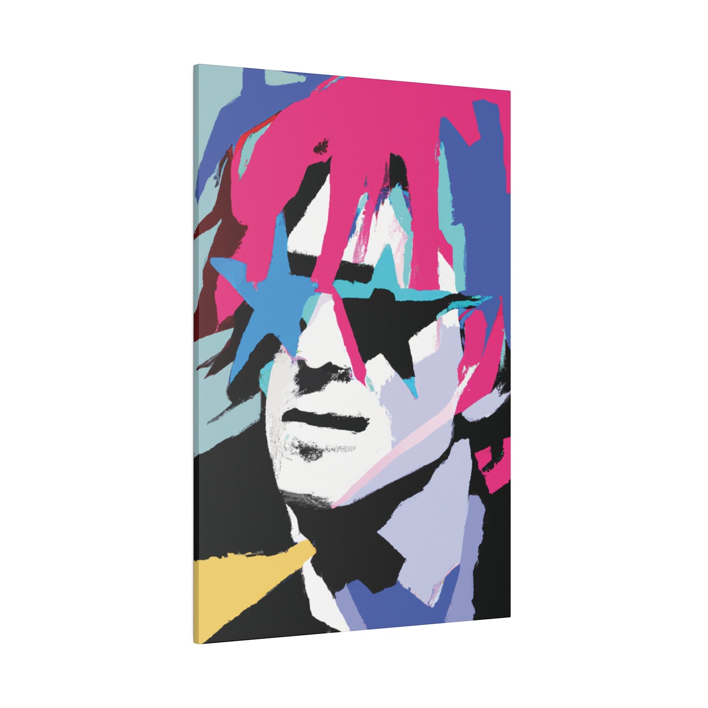 9345V - Rockstar Painting Print | Face | Abstract | Poster | Home Decor | Wall Art | Music Art | Canvas