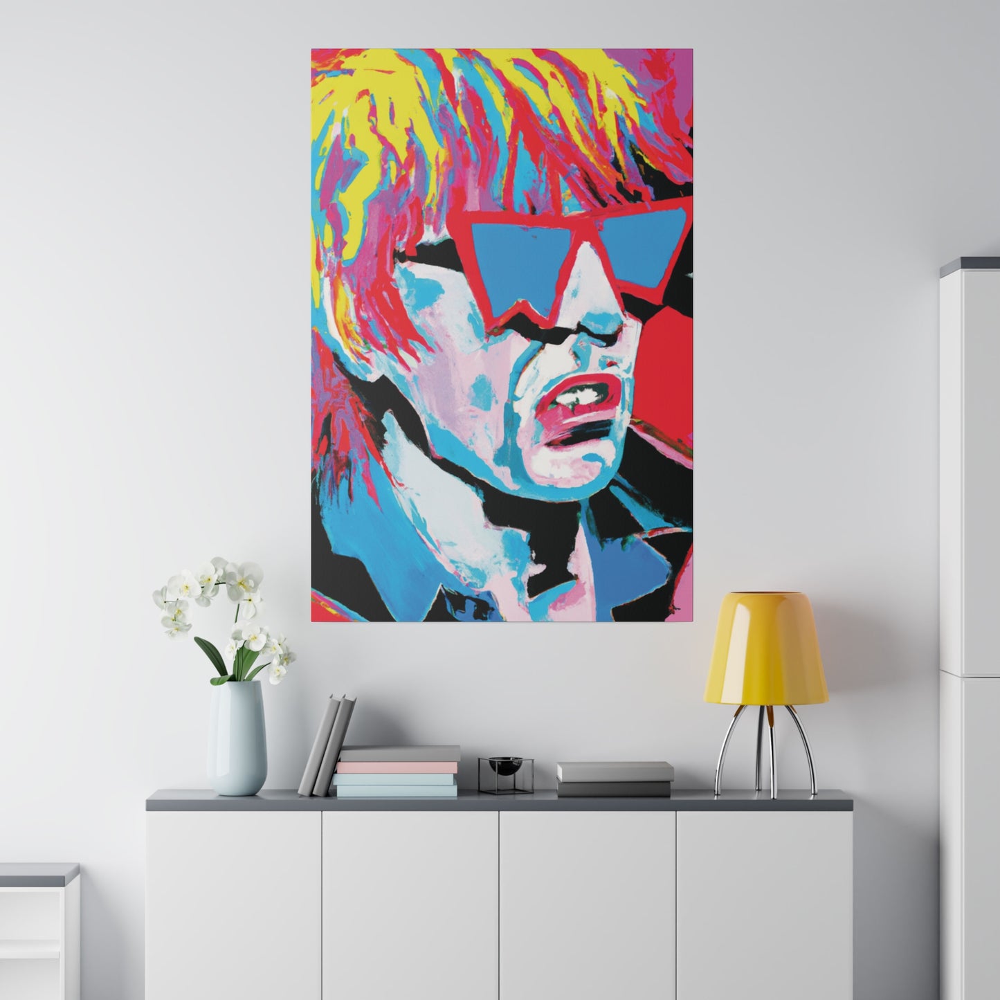 8517X - Rockstar Painting Print | Face | Abstract | Poster | Home Decor | Wall Art | Music Art | Canvas