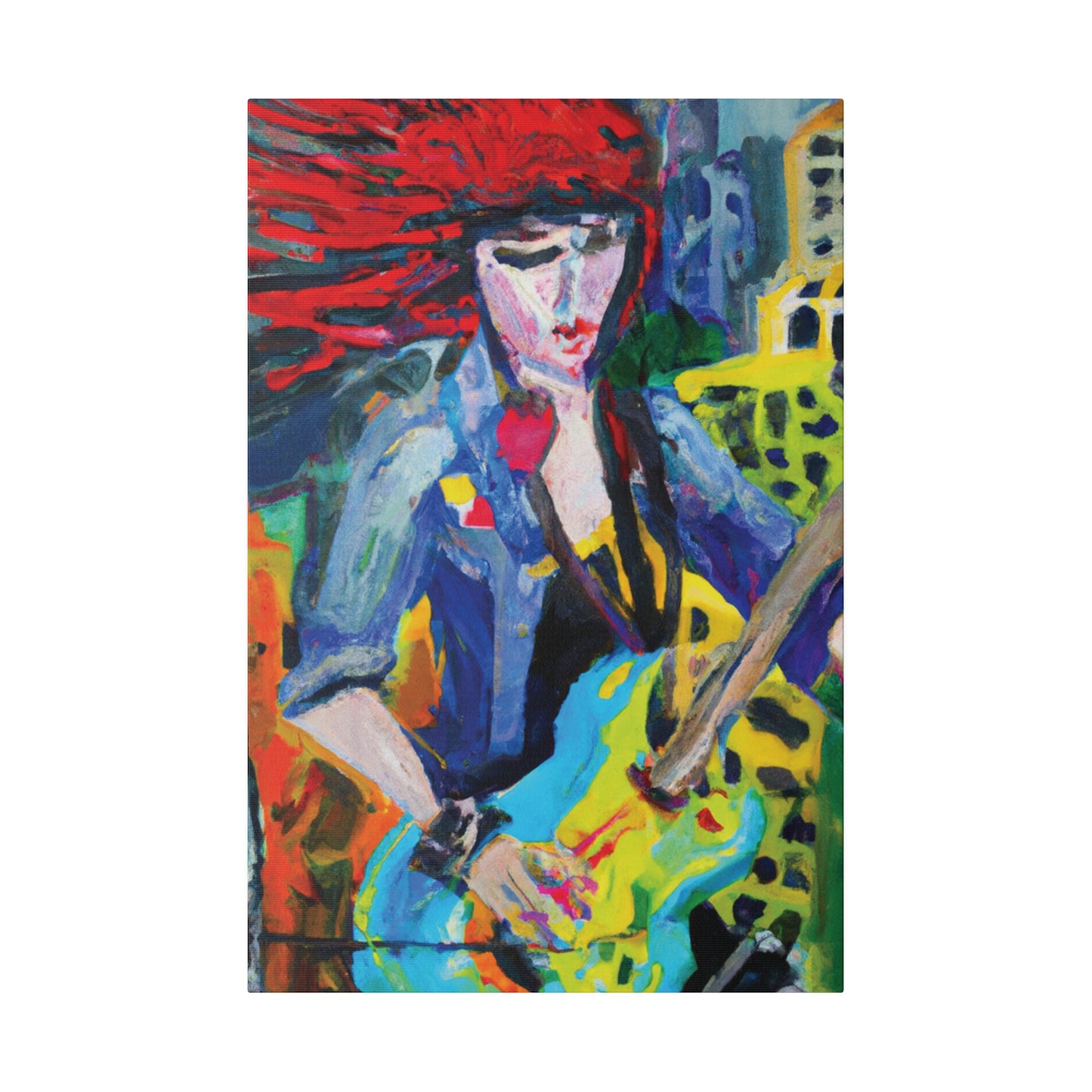 5084Q - Rockstar Oil Painting Style Print | Poster | Home Decor | Wall Art | Music Art | Canvas