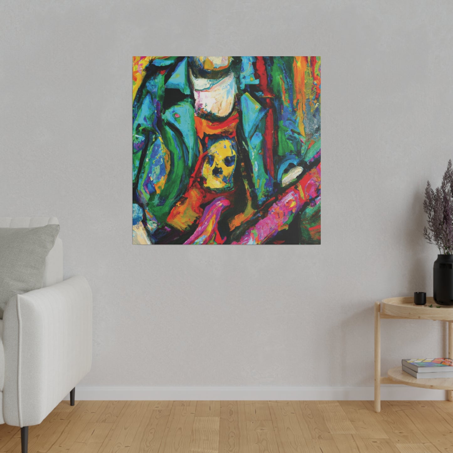 3118K - Rockstar Oil Painting Style Print | Poster | Home Decor | Wall Art | Music Art | Canvas