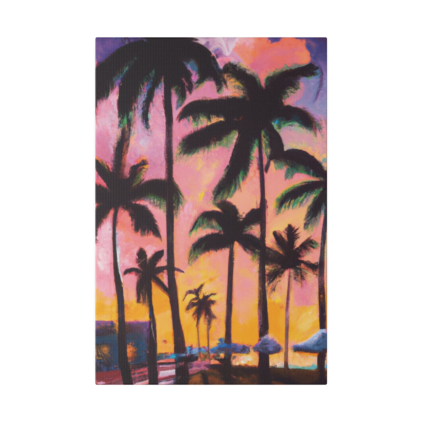 7524X - Miami Beach Sunset Painting Print | Miami | Beach | Sunset | Poster | Home Decor | Wall Art | Canvas