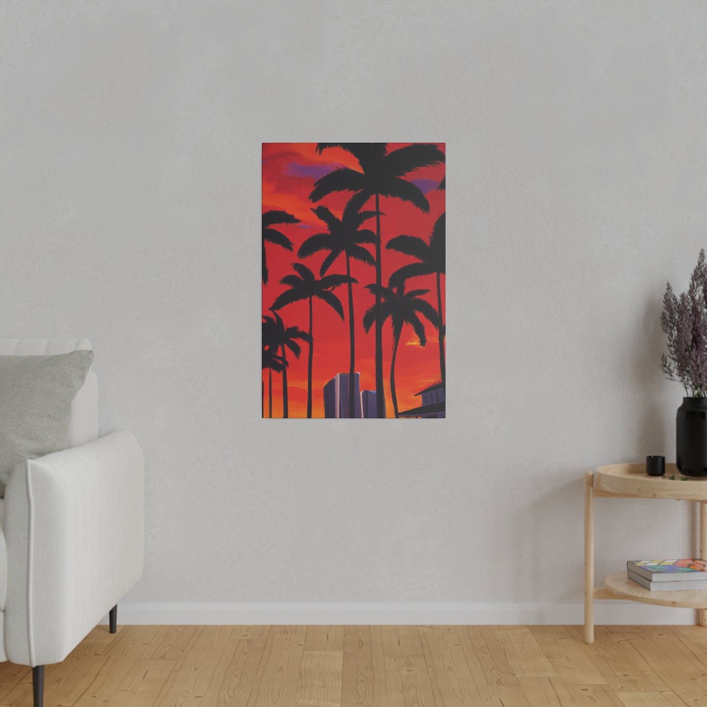 7261M - Miami Beach Sunset Painting Print | Miami | Beach | Sunset | Poster | Home Decor | Wall Art | Canvas