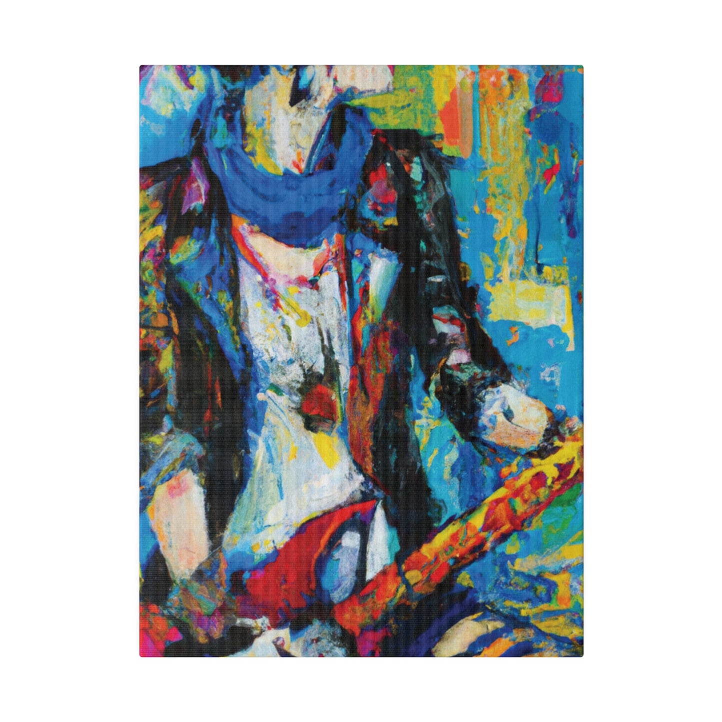 2583Q - Rockstar Oil Painting Style Print | Poster | Home Decor | Wall Art | Music Art | Canvas