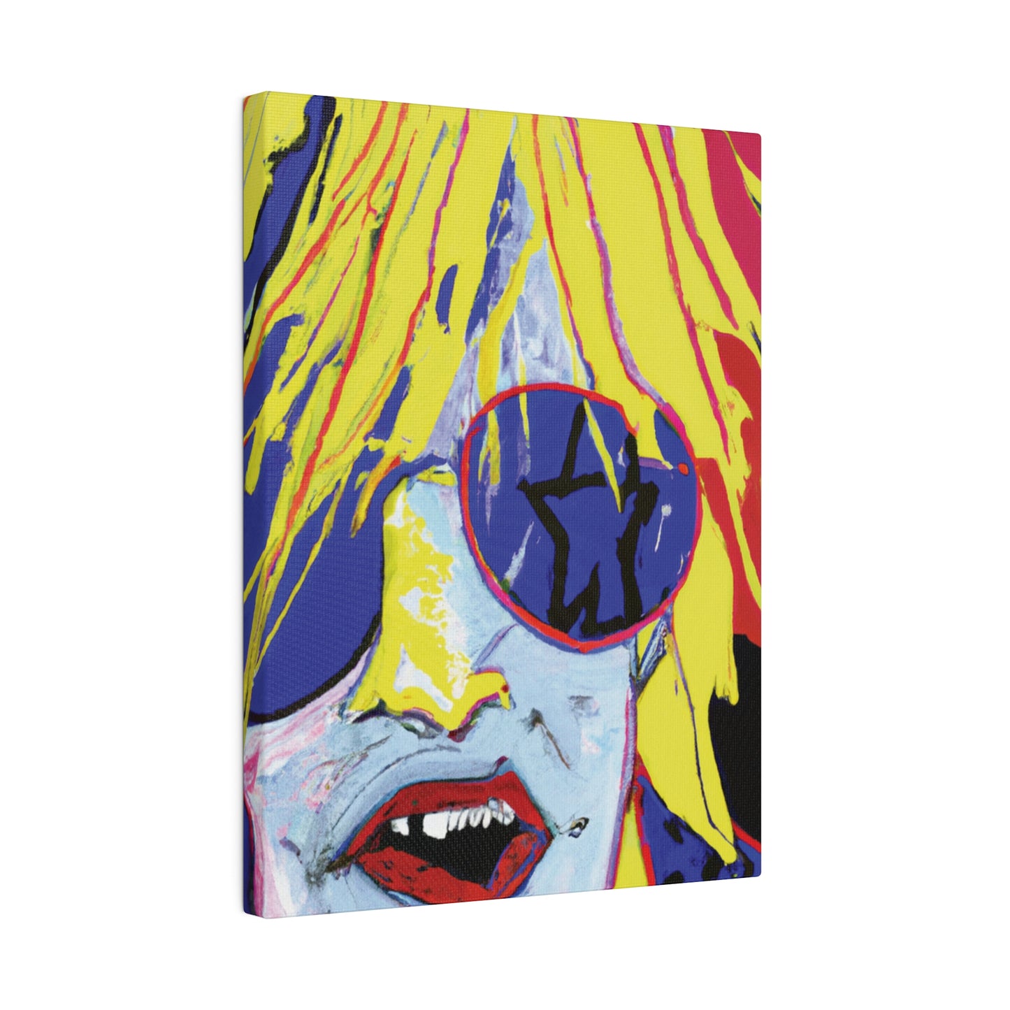 8742G - Rockstar Painting Print | Face | Abstract | Poster | Home Decor | Wall Art | Music Art | Canvas