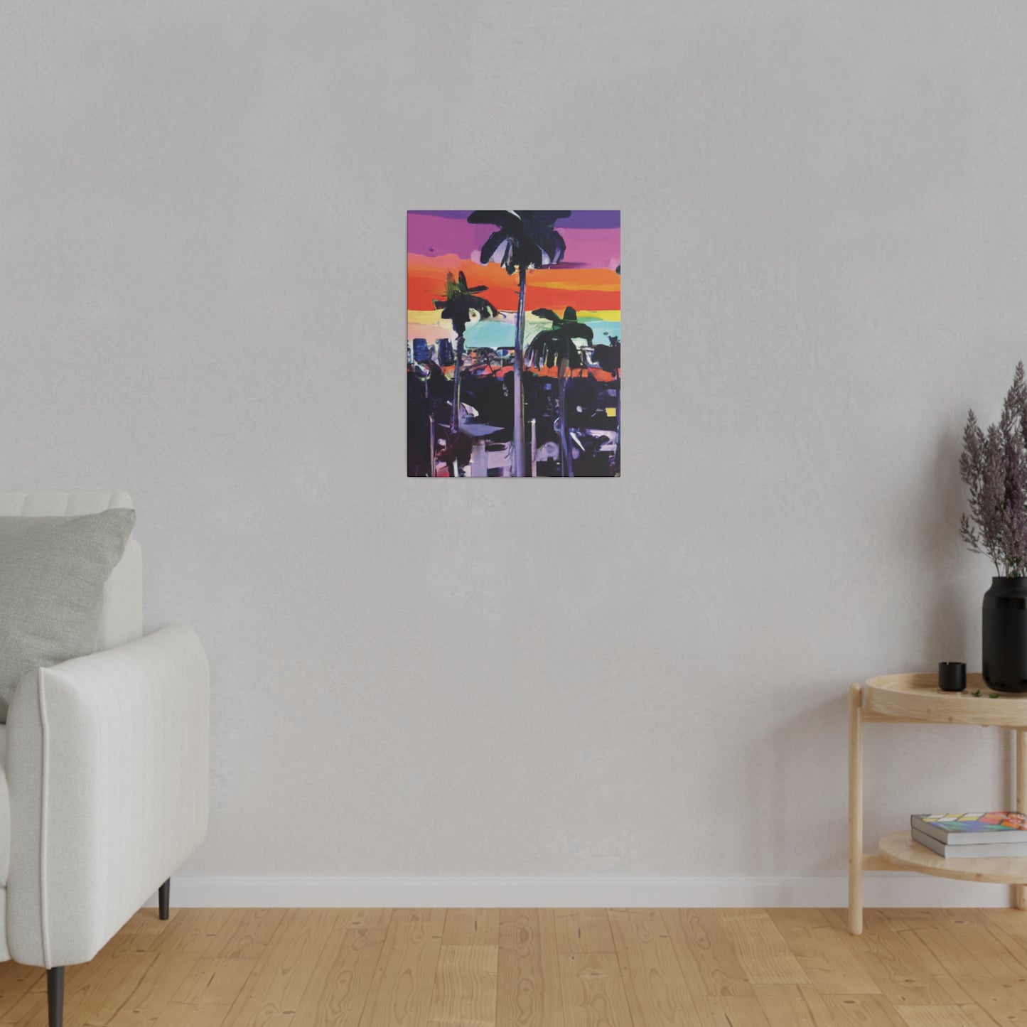 8668T - Miami Beach Sunset Painting Print | Miami | Beach | Sunset | Poster | Home Decor | Wall Art | Canvas