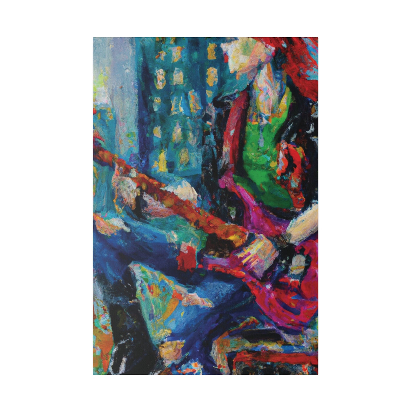 5937P - Rockstar Oil Painting Style Print | Poster | Home Decor | Wall Art | Music Art | Canvas