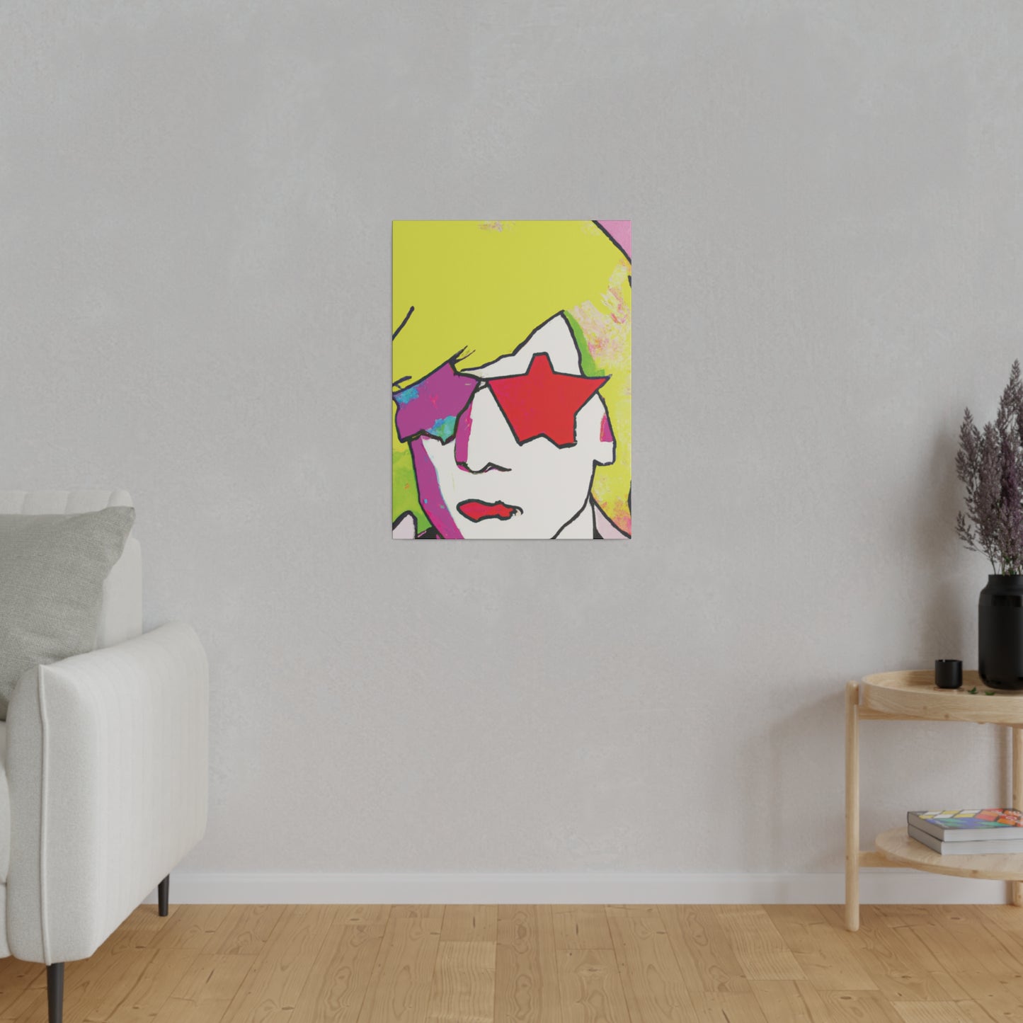 7452F - Rockstar Painting Print | Face | Abstract | Poster | Home Decor | Wall Art | Music Art | Canvas