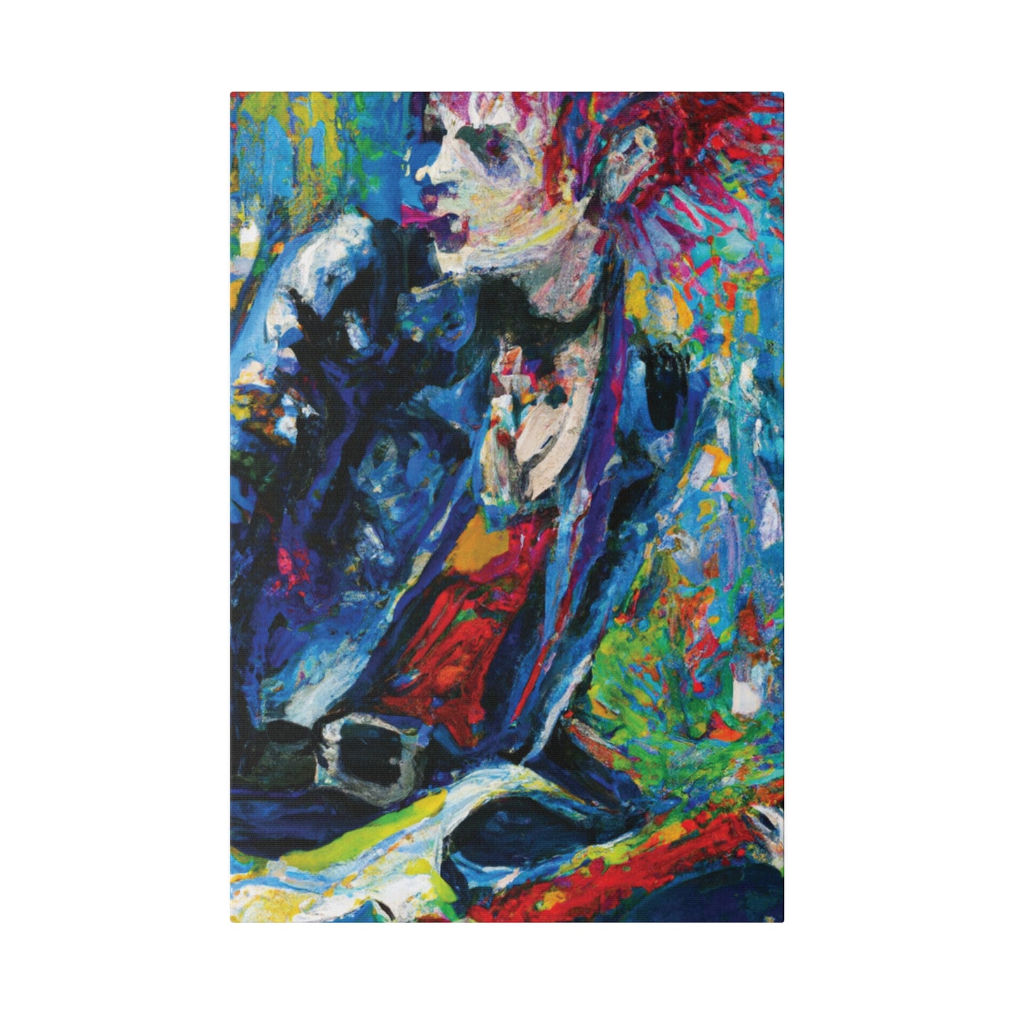 4672G - Rockstar Oil Painting Style Print | Poster | Home Decor | Wall Art | Music Art | Canvas