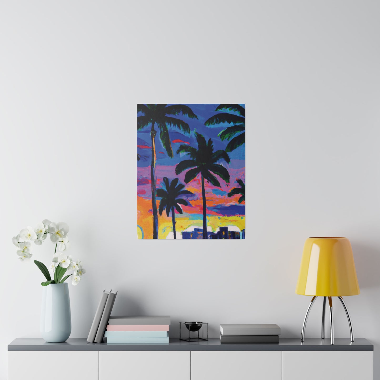 4621L - Miami Beach Sunset Painting Print | Miami | Beach | Sunset | Poster | Home Decor | Wall Art | Canvas