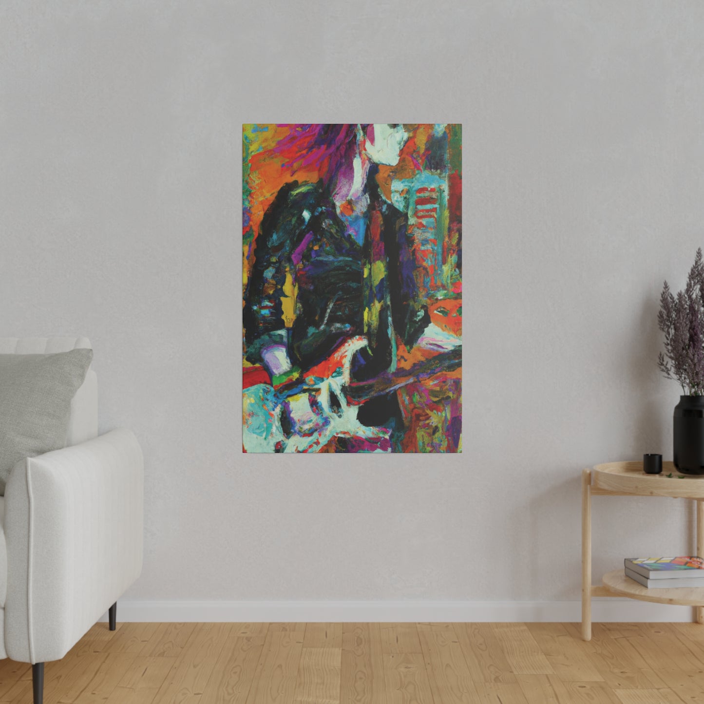8673Z - Rockstar Oil Painting Style Print | Poster | Home Decor | Wall Art | Music Art | Canvas