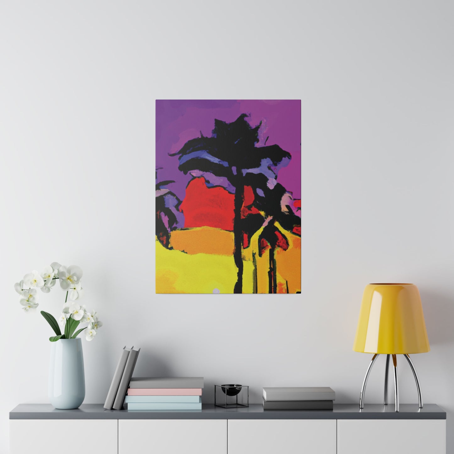 4854H - Miami Beach Sunset Painting Print | Miami | Beach | Sunset | Poster | Home Decor | Wall Art | Canvas