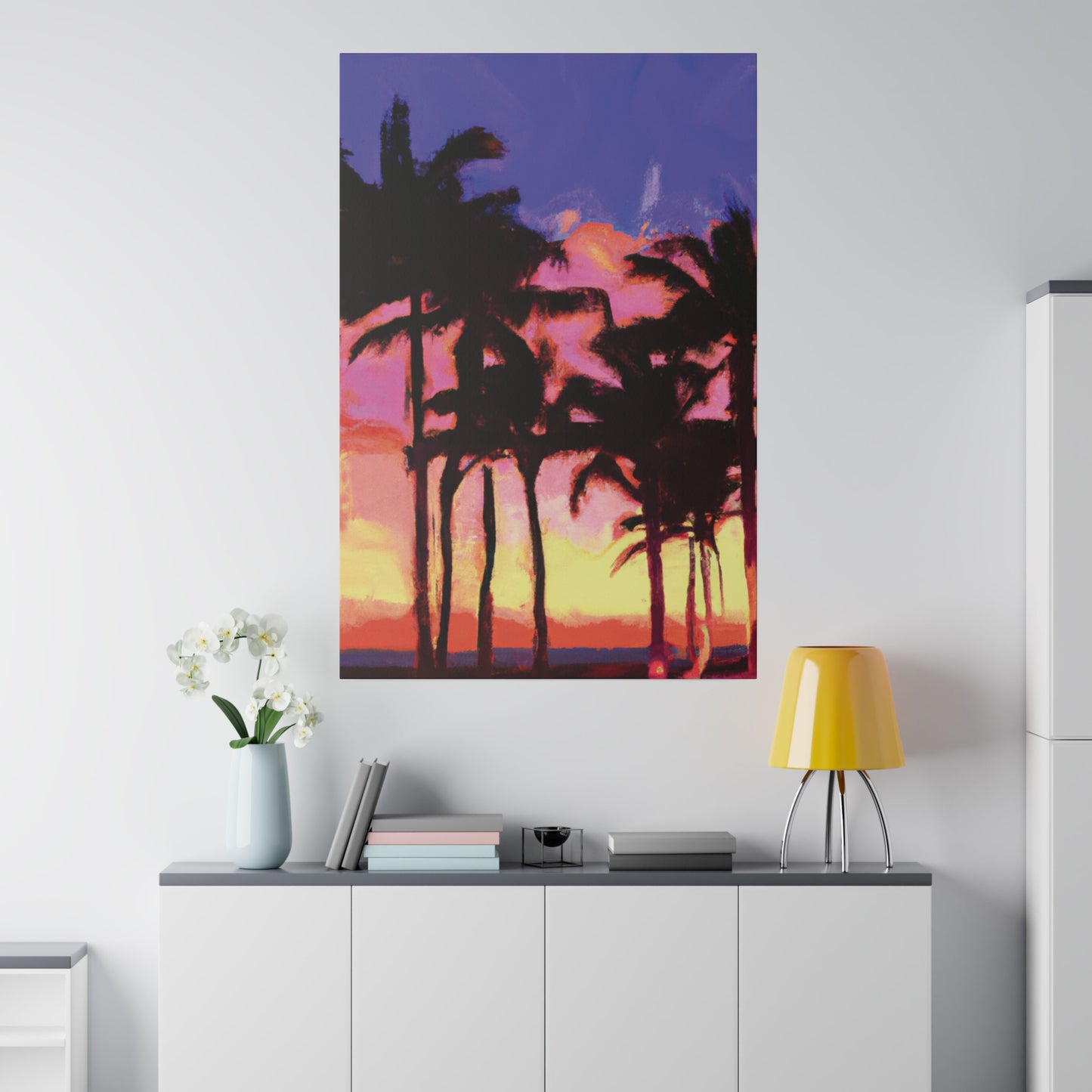 9365H - Miami Beach Sunset Painting Print | Miami | Beach | Sunset | Poster | Home Decor | Wall Art | Canvas
