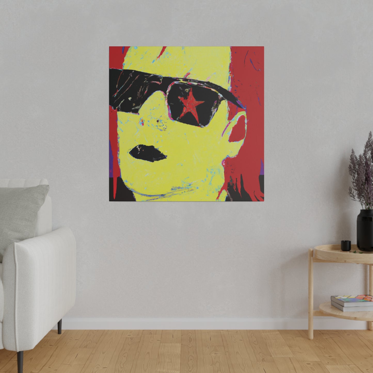 4792S - Rockstar Painting Print | Face | Abstract | Poster | Home Decor | Wall Art | Music Art | Canvas