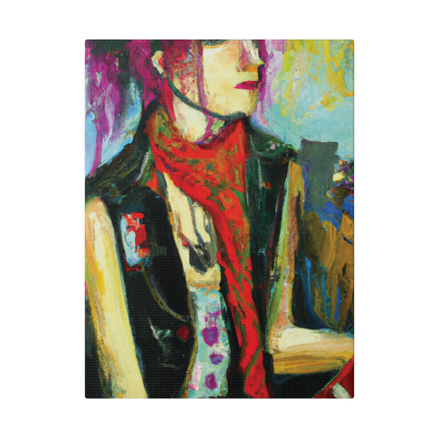 9141P - Rockstar Oil Painting Style Print | Poster | Home Decor | Wall Art | Music Art | Canvas