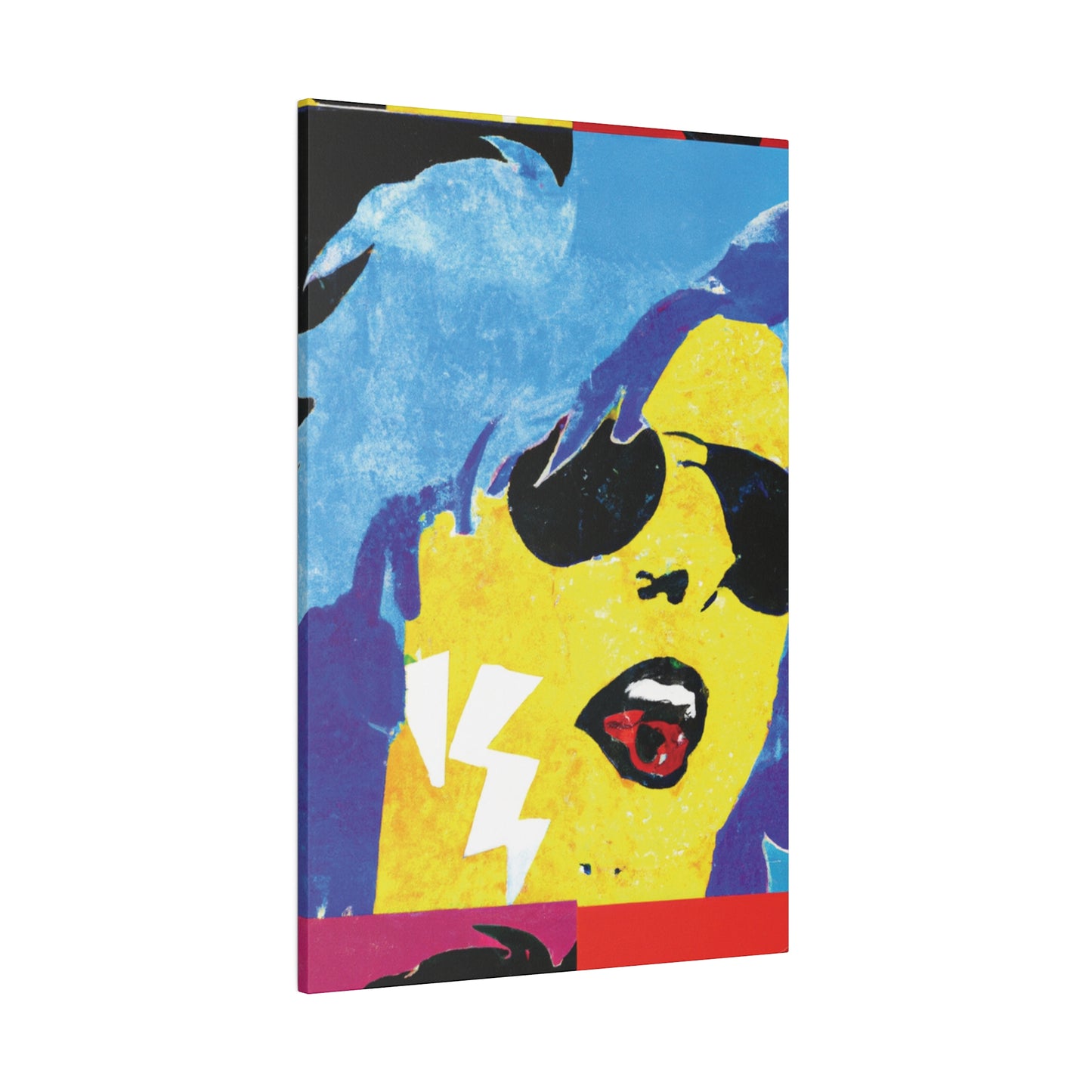 7517Q - Rockstar Painting Print | Face | Abstract | Poster | Home Decor | Wall Art | Music Art | Canvas