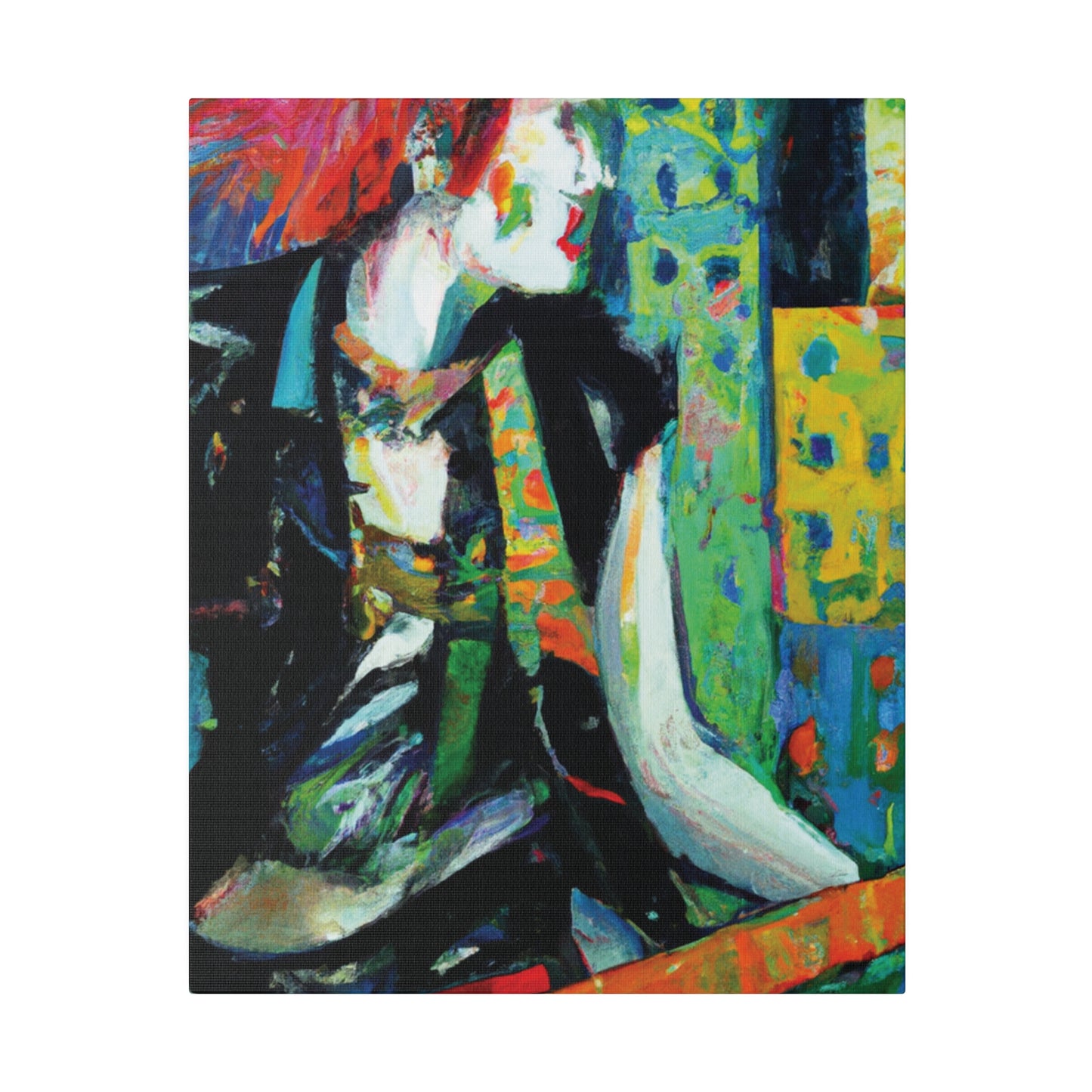 8726V - Rockstar Oil Painting Style Print | Poster | Home Decor | Wall Art | Music Art | Canvas