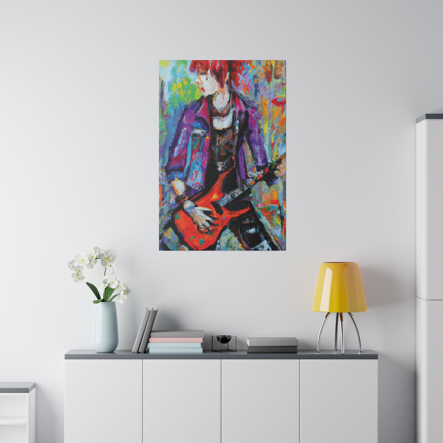 3123Q - Rockstar Oil Painting Style Print | Poster | Home Decor | Wall Art | Music Art | Canvas