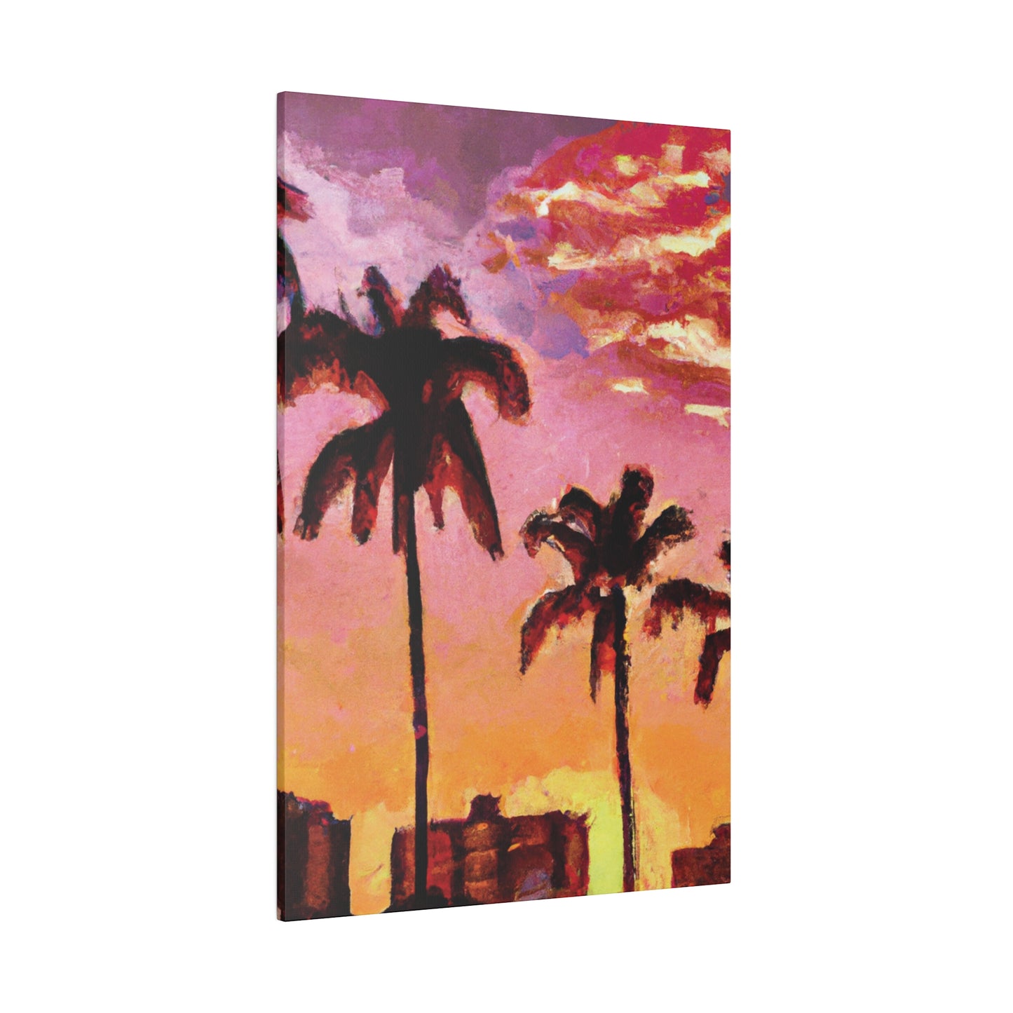 7485A - Miami Beach Sunset Painting Print | Miami | Beach | Sunset | Poster | Home Decor | Wall Art | Canvas