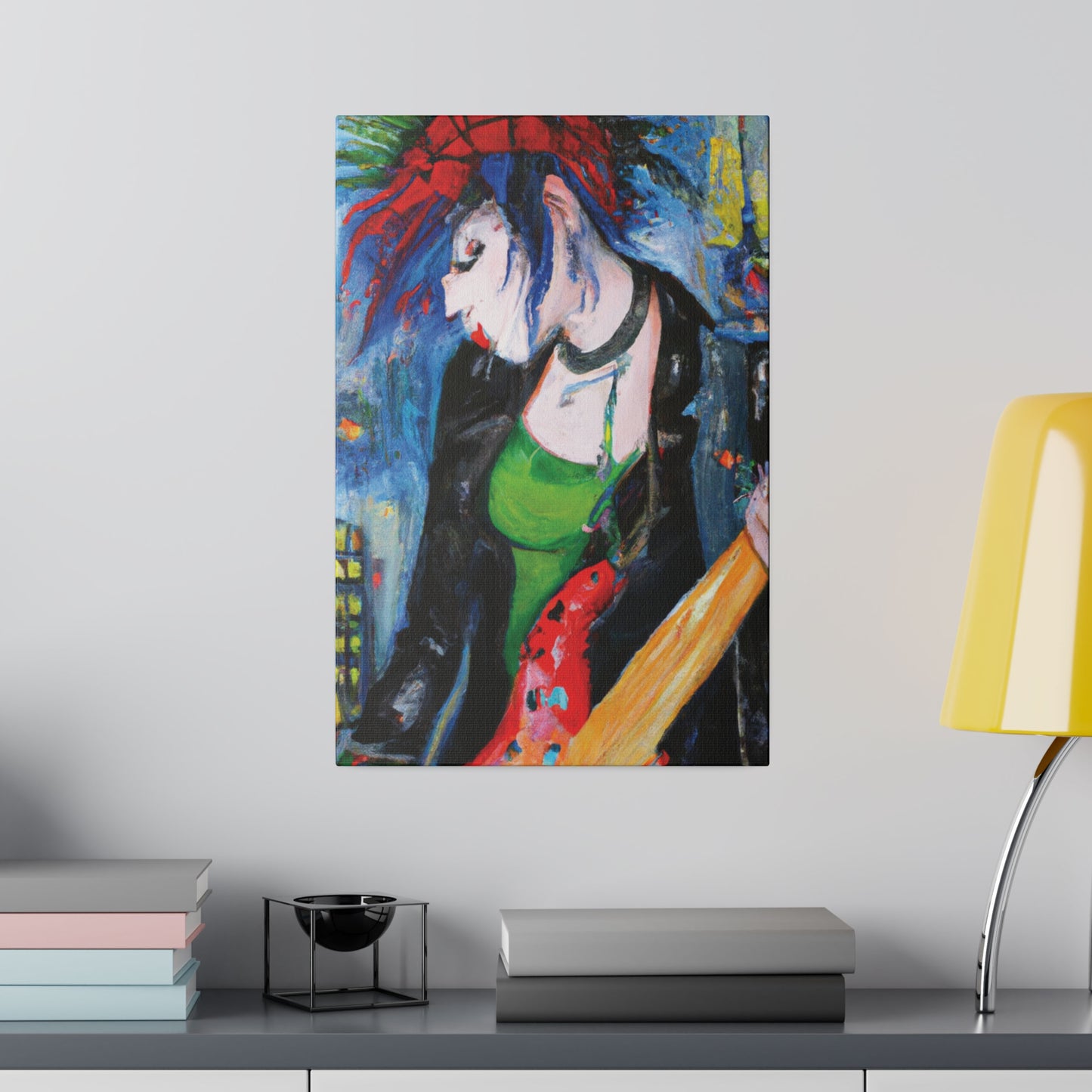 9423T - Rockstar Oil Painting Style Print | Poster | Home Decor | Wall Art | Music Art | Canvas