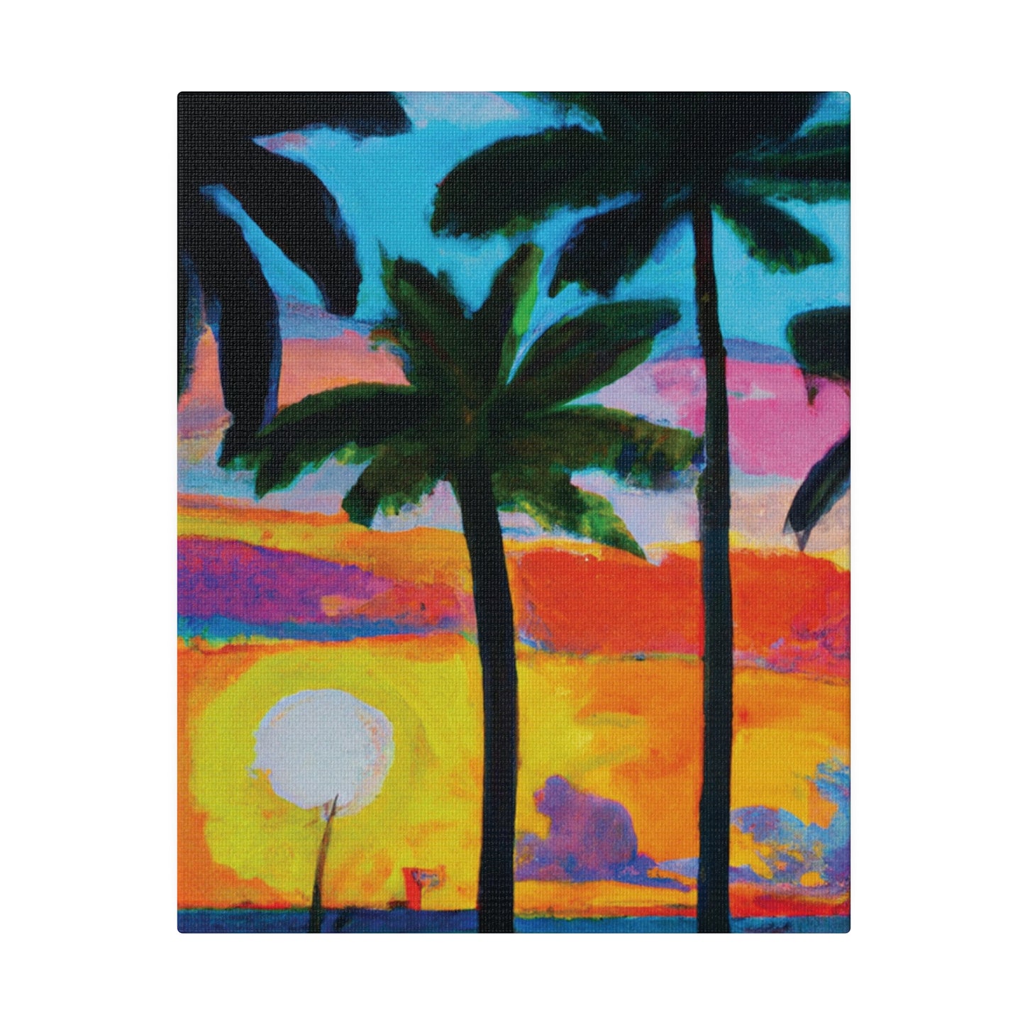 9043Y - Miami Beach Sunset Painting Print | Miami | Beach | Sunset | Poster | Home Decor | Wall Art | Canvas