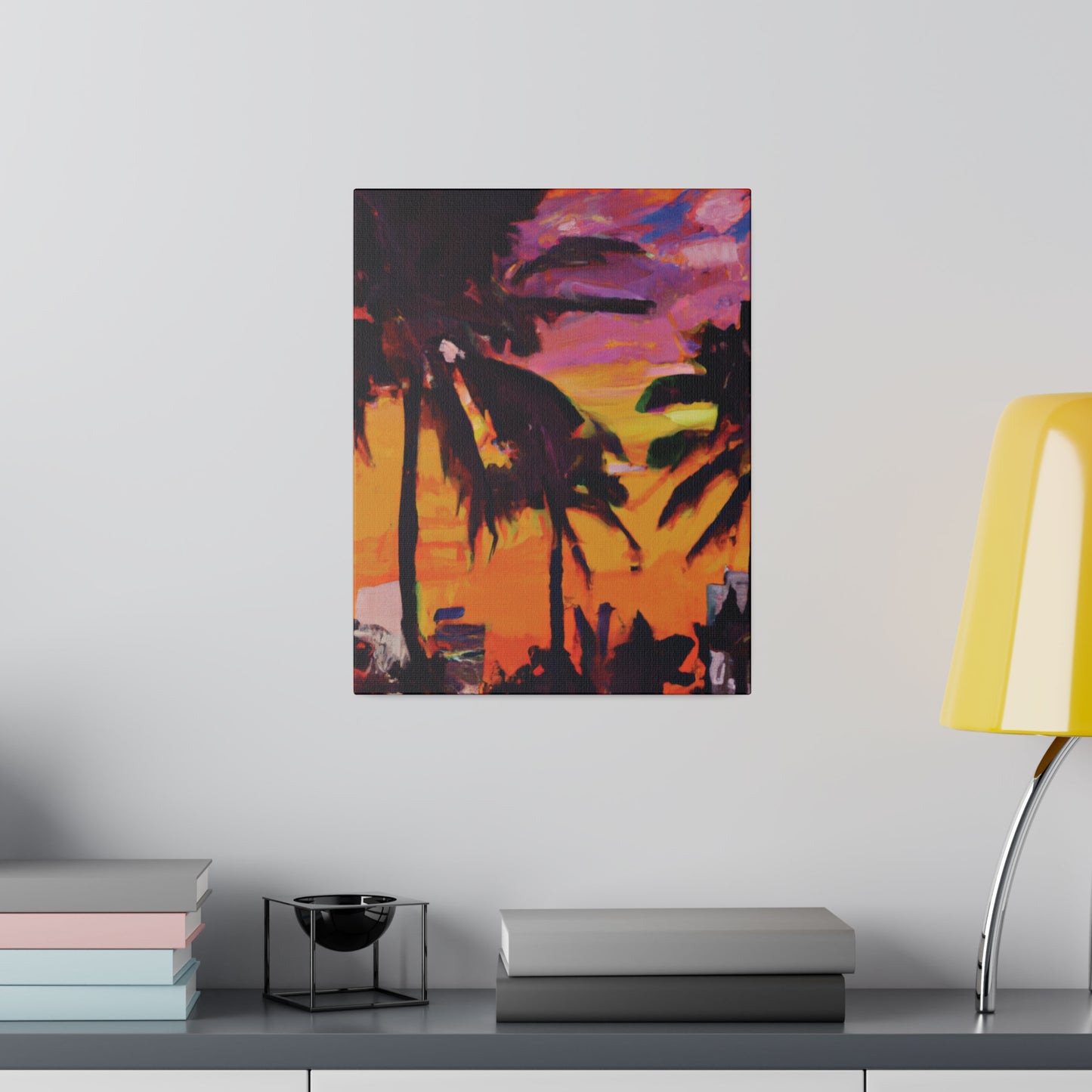 8409A - Miami Beach Sunset Painting Print | Miami | Beach | Sunset | Poster | Home Decor | Wall Art | Canvas