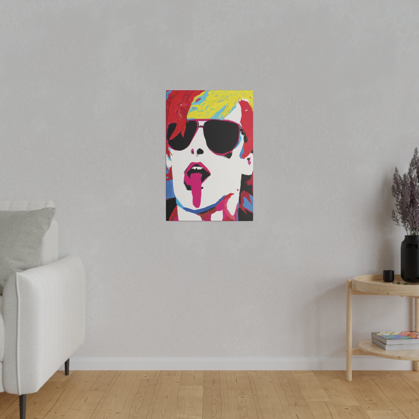 8381F - Rockstar Painting Print | Face | Abstract | Poster | Home Decor | Wall Art | Music Art | Canvas