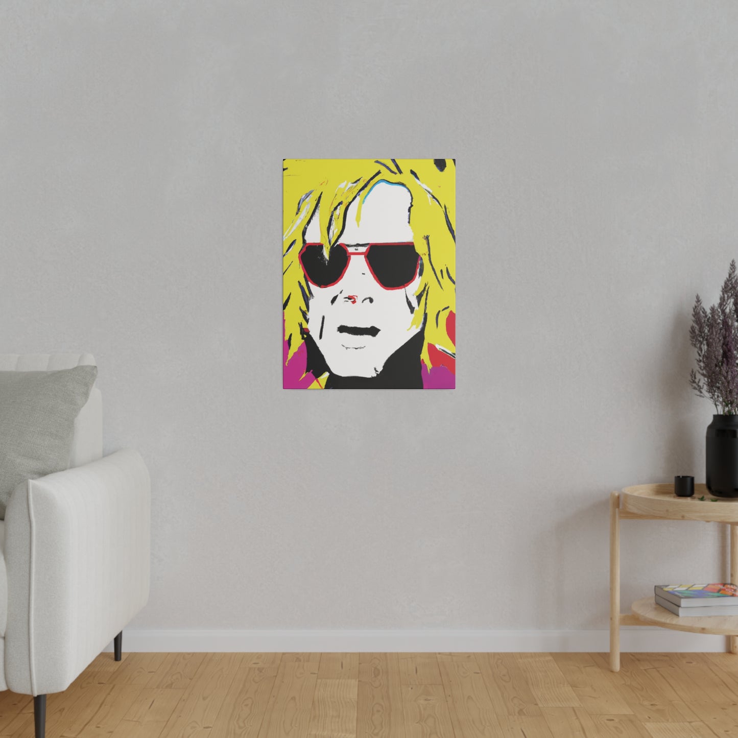 8476J - Rockstar Painting Print | Face | Abstract | Poster | Home Decor | Wall Art | Music Art | Canvas