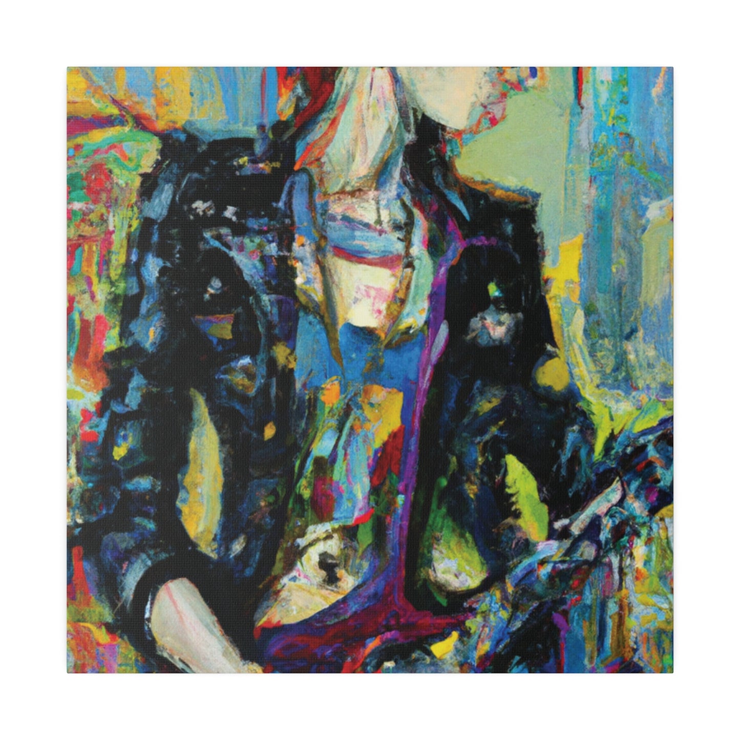 9745J - Rockstar Oil Painting Style Print | Poster | Home Decor | Wall Art | Music Art | Canvas