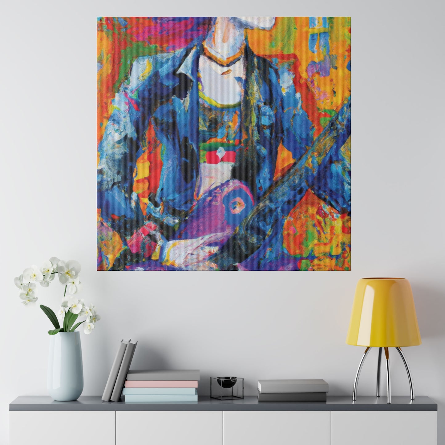 8135R - Rockstar Oil Painting Style Print | Poster | Home Decor | Wall Art | Music Art | Canvas