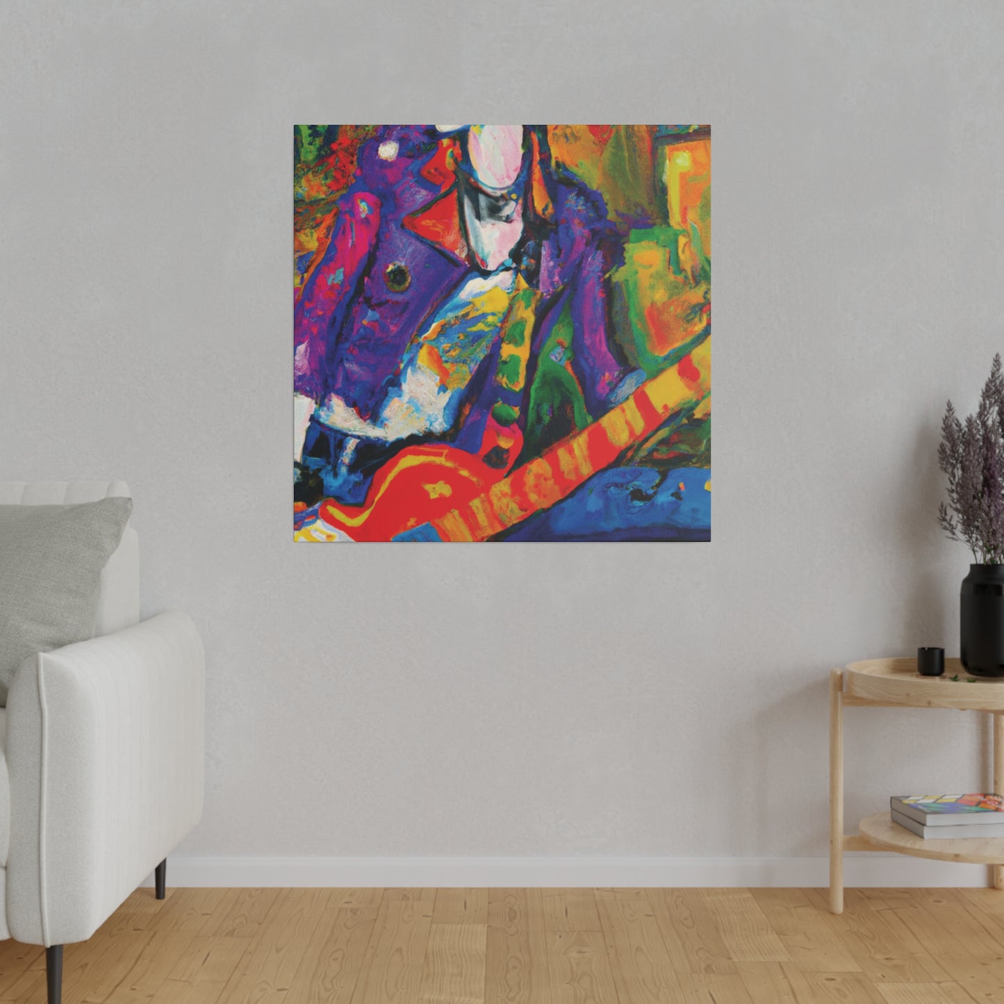 7368Q - Rockstar Oil Painting Style Print | Poster | Home Decor | Wall Art | Music Art | Canvas