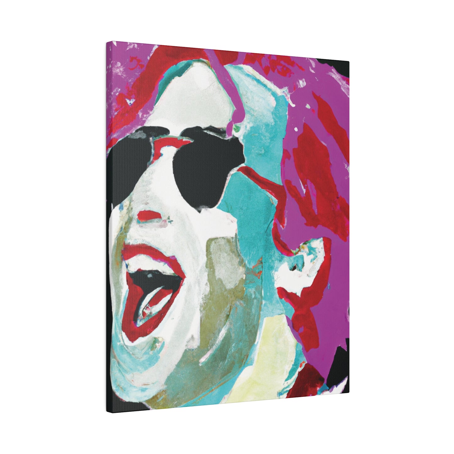 7676H - Rockstar Painting Print | Face | Abstract | Poster | Home Decor | Wall Art | Music Art | Canvas