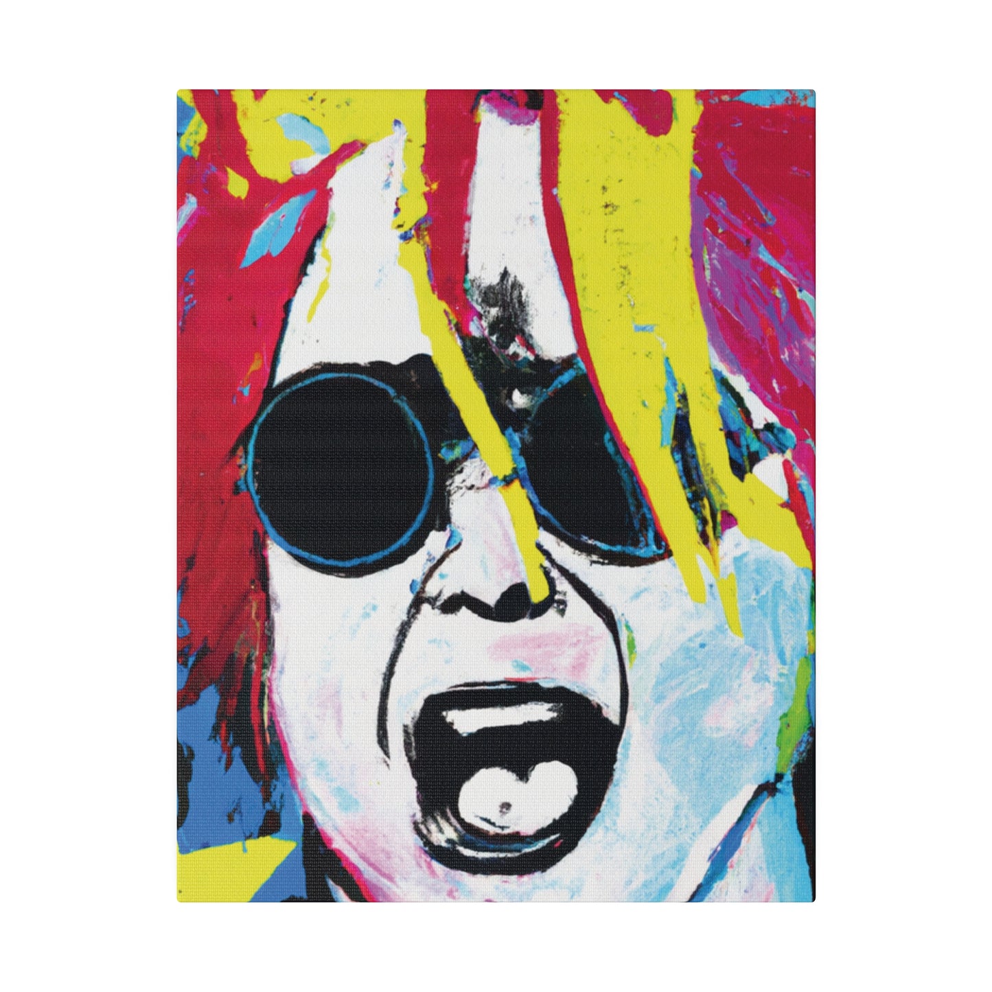 9456X - Rockstar Painting Print | Face | Abstract | Poster | Home Decor | Wall Art | Music Art | Canvas