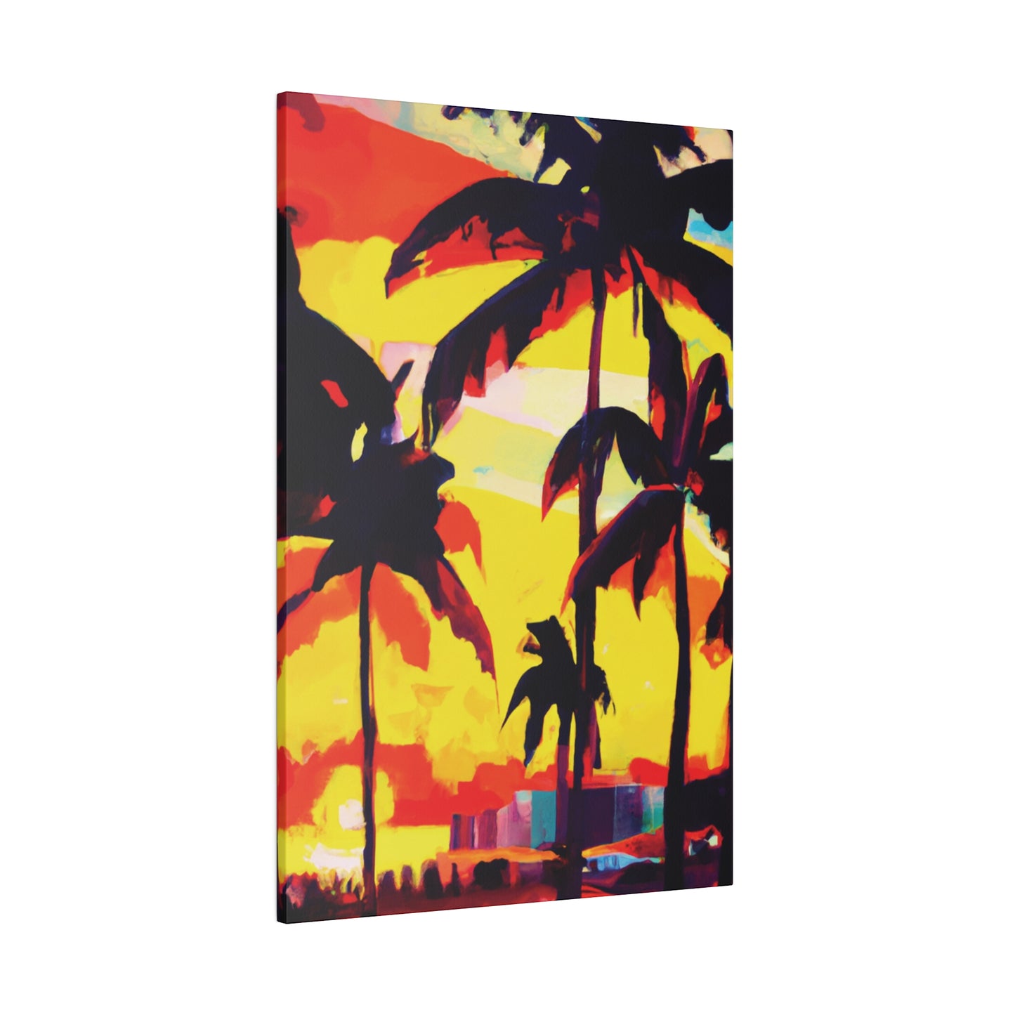 7643G - Miami Beach Sunset Painting Print | Miami | Beach | Sunset | Poster | Home Decor | Wall Art | Canvas