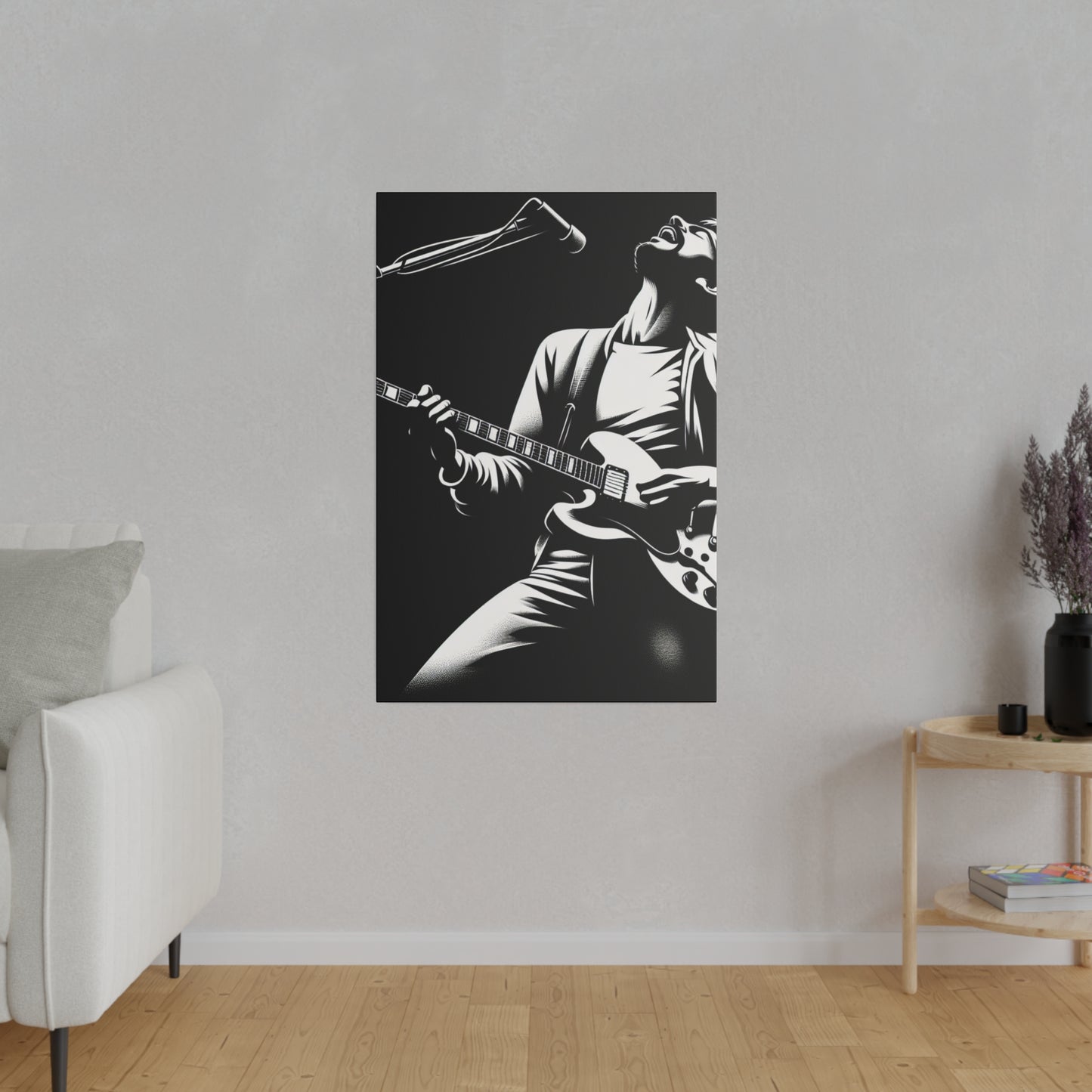 8932M - music art work, rockstar gifts, musician gift ideas, guitar art work, guitar artwork, guitar wall art canvas, playing guitar, decor