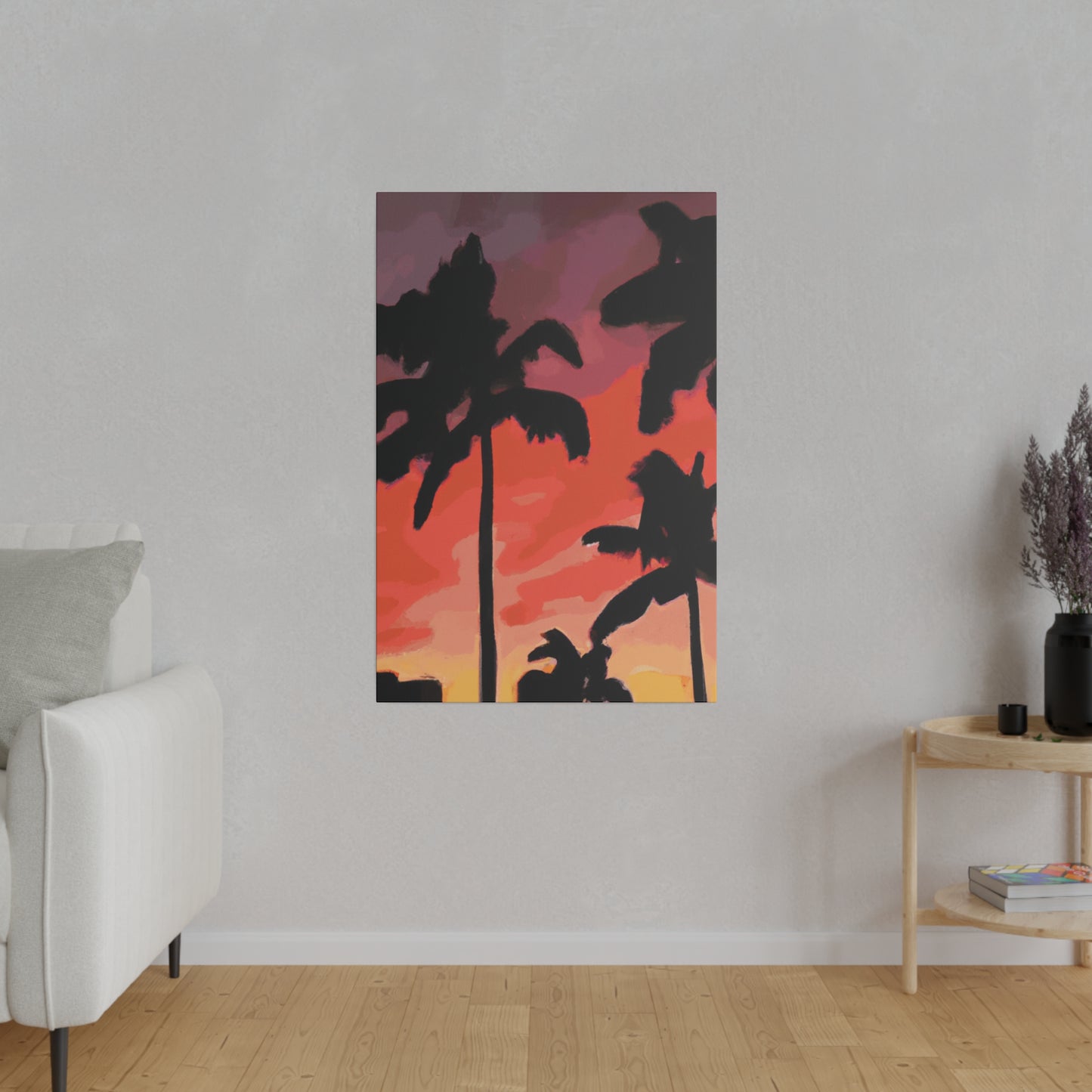 9324K - Miami Beach Sunset Painting Print | Miami | Beach | Sunset | Poster | Home Decor | Wall Art | Canvas
