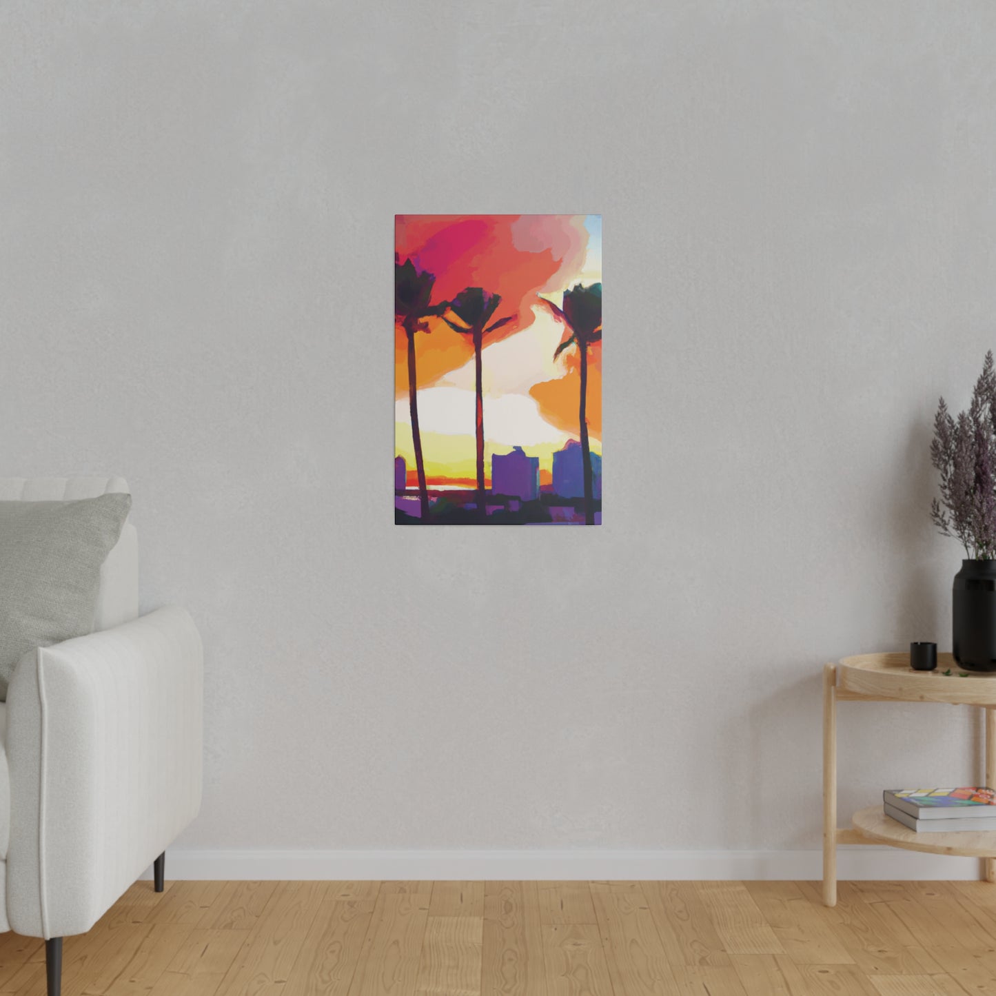 1605J - Miami Beach Sunset Painting Print | Miami | Beach | Sunset | Poster | Home Decor | Wall Art | Canvas