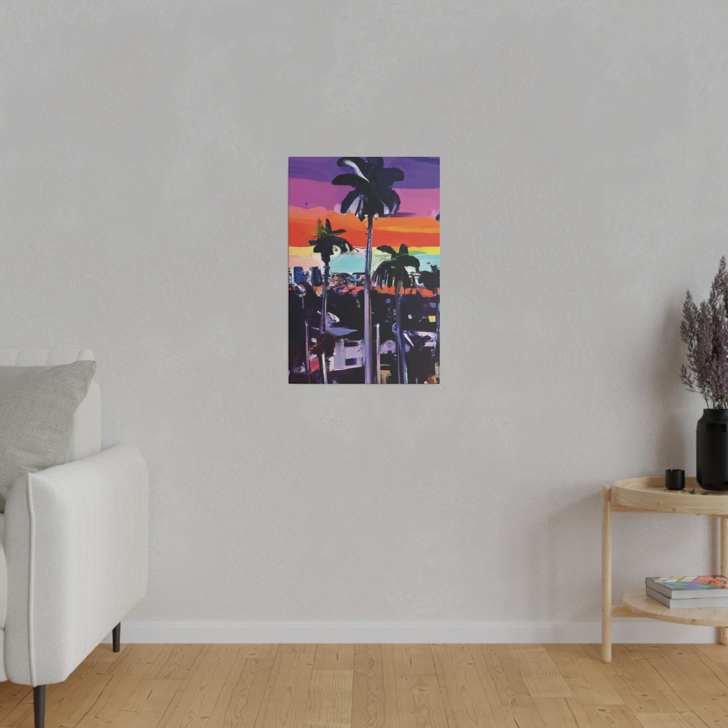 8668T - Miami Beach Sunset Painting Print | Miami | Beach | Sunset | Poster | Home Decor | Wall Art | Canvas