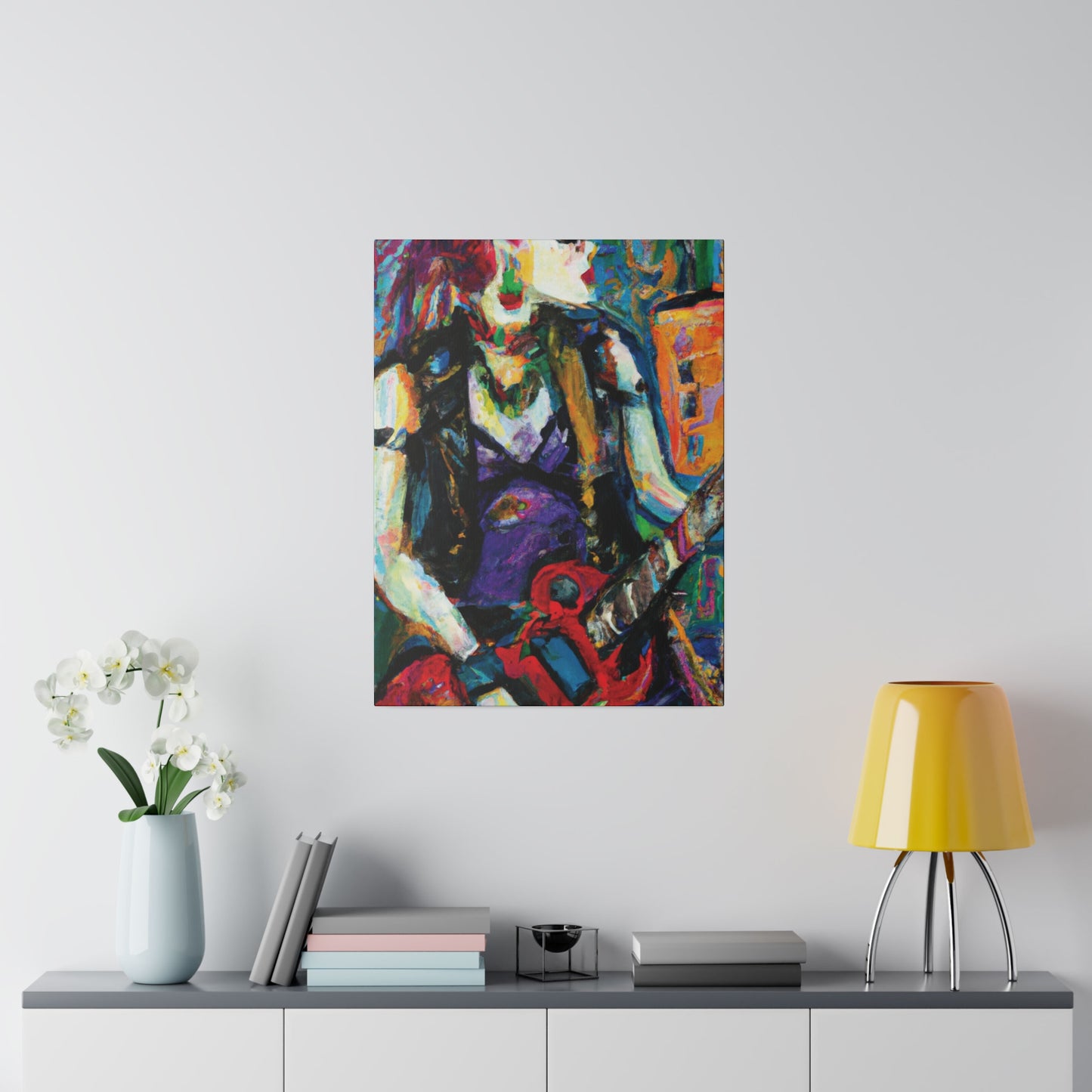 6874R - Rockstar Oil Painting Style Print | Poster | Home Decor | Wall Art | Music Art | Canvas