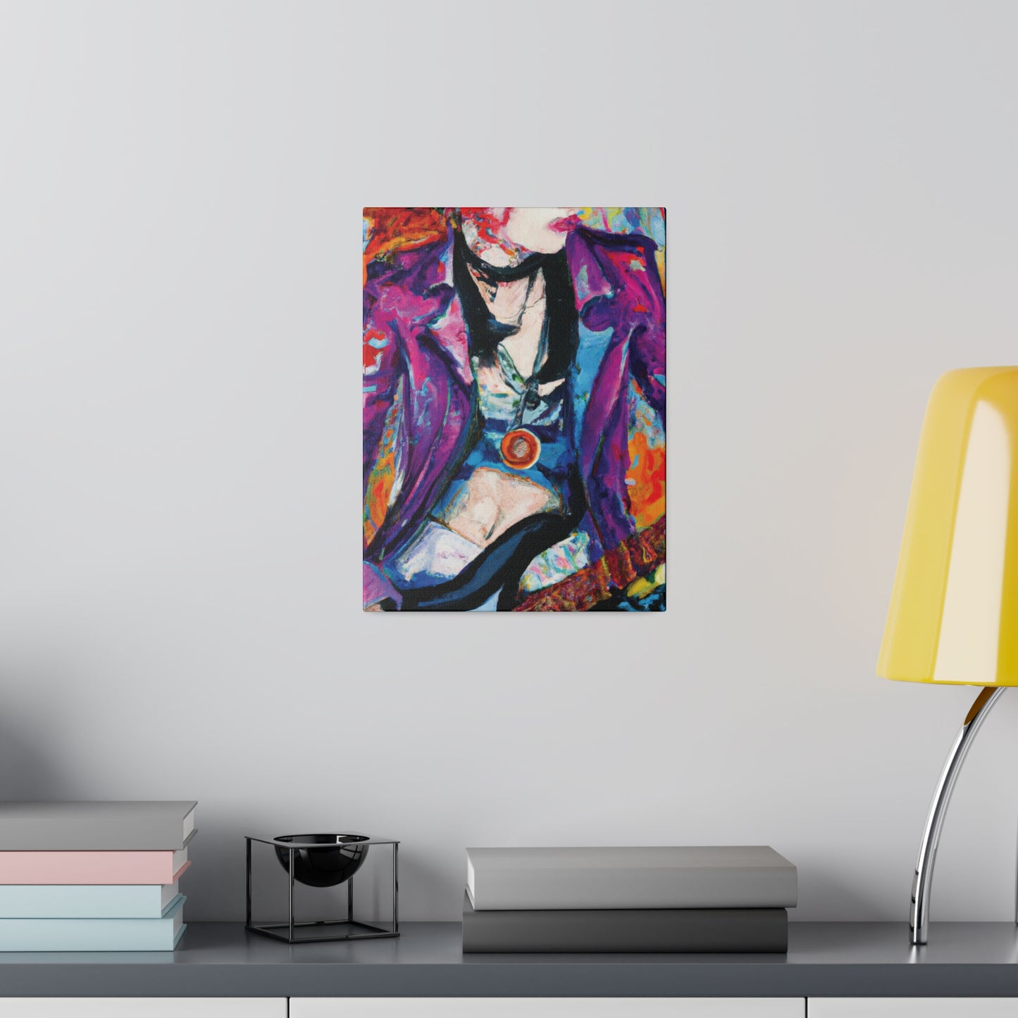 9712Y - Rockstar Oil Painting Style Print | Poster | Home Decor | Wall Art | Music Art | Canvas