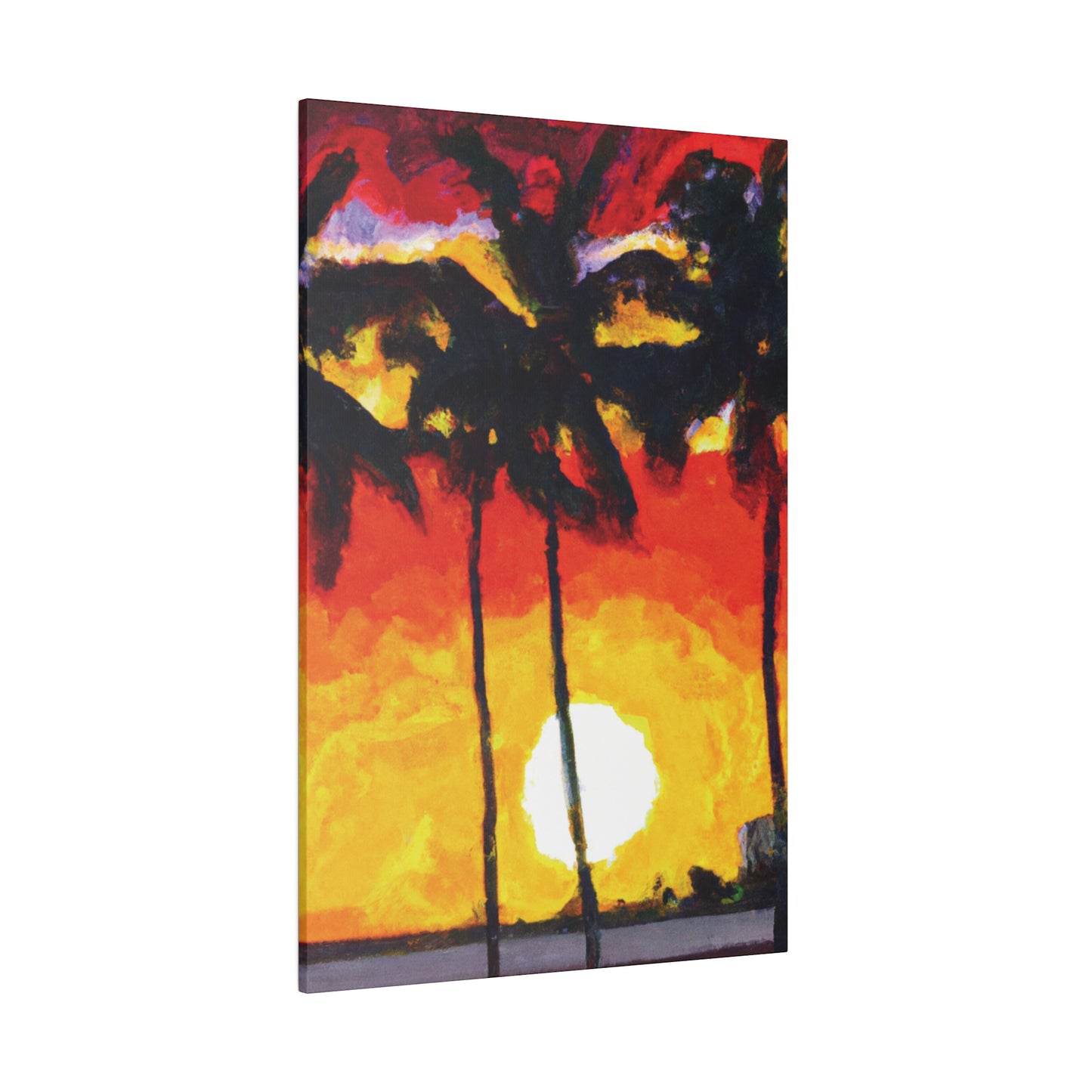 6973R - Miami Beach Sunset Painting Print | Miami | Beach | Sunset | Poster | Home Decor | Wall Art | Canvas