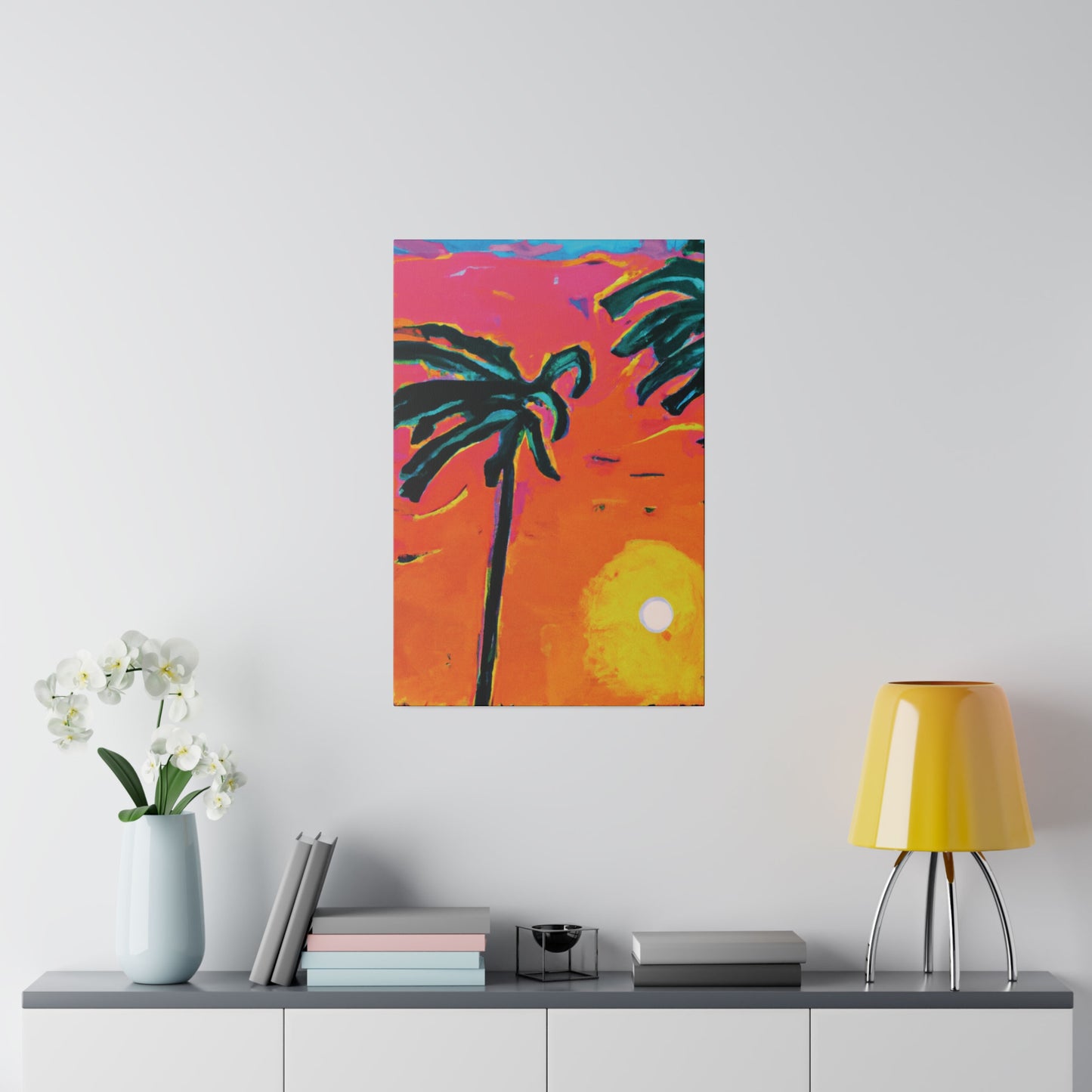 7273U - Miami Beach Sunset Painting Print | Miami | Beach | Sunset | Poster | Home Decor | Wall Art | Canvas