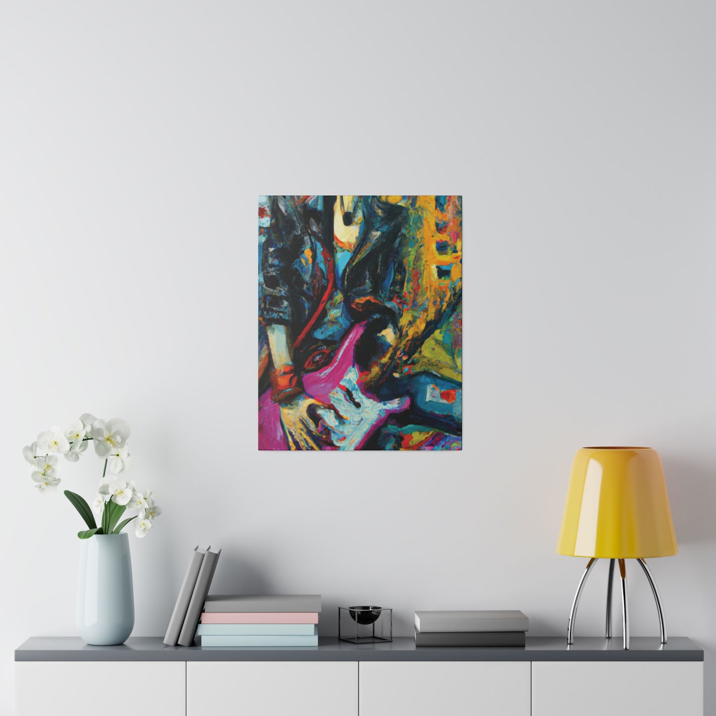 6873X - Rockstar Oil Painting Style Print | Poster | Home Decor | Wall Art | Music Art | Canvas