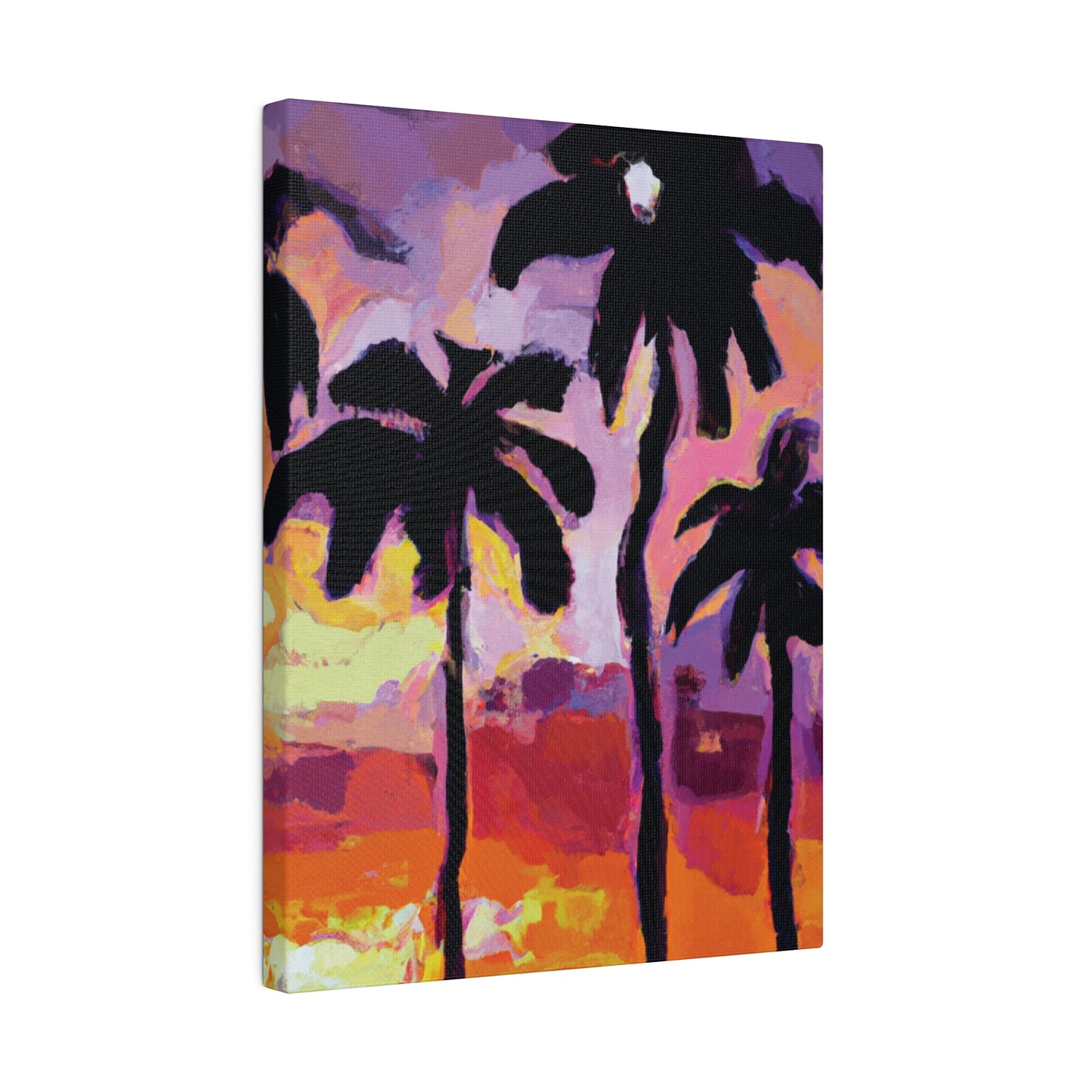 7449F - Miami Beach Sunset Painting Print | Miami | Beach | Sunset | Poster | Home Decor | Wall Art | Canvas