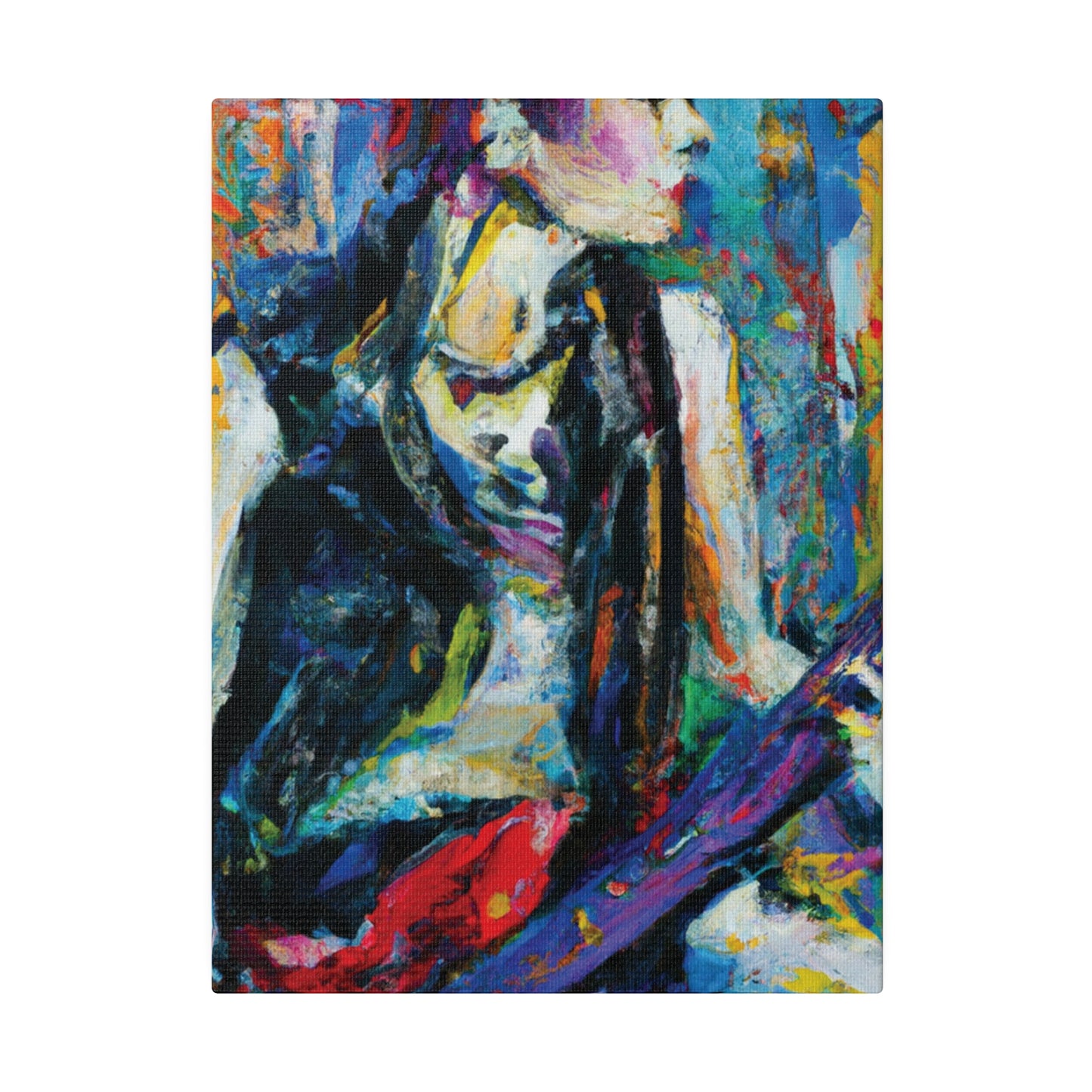 344U - Rockstar Oil Painting Style Print | Poster | Home Decor | Wall Art | Music Art | Canvas