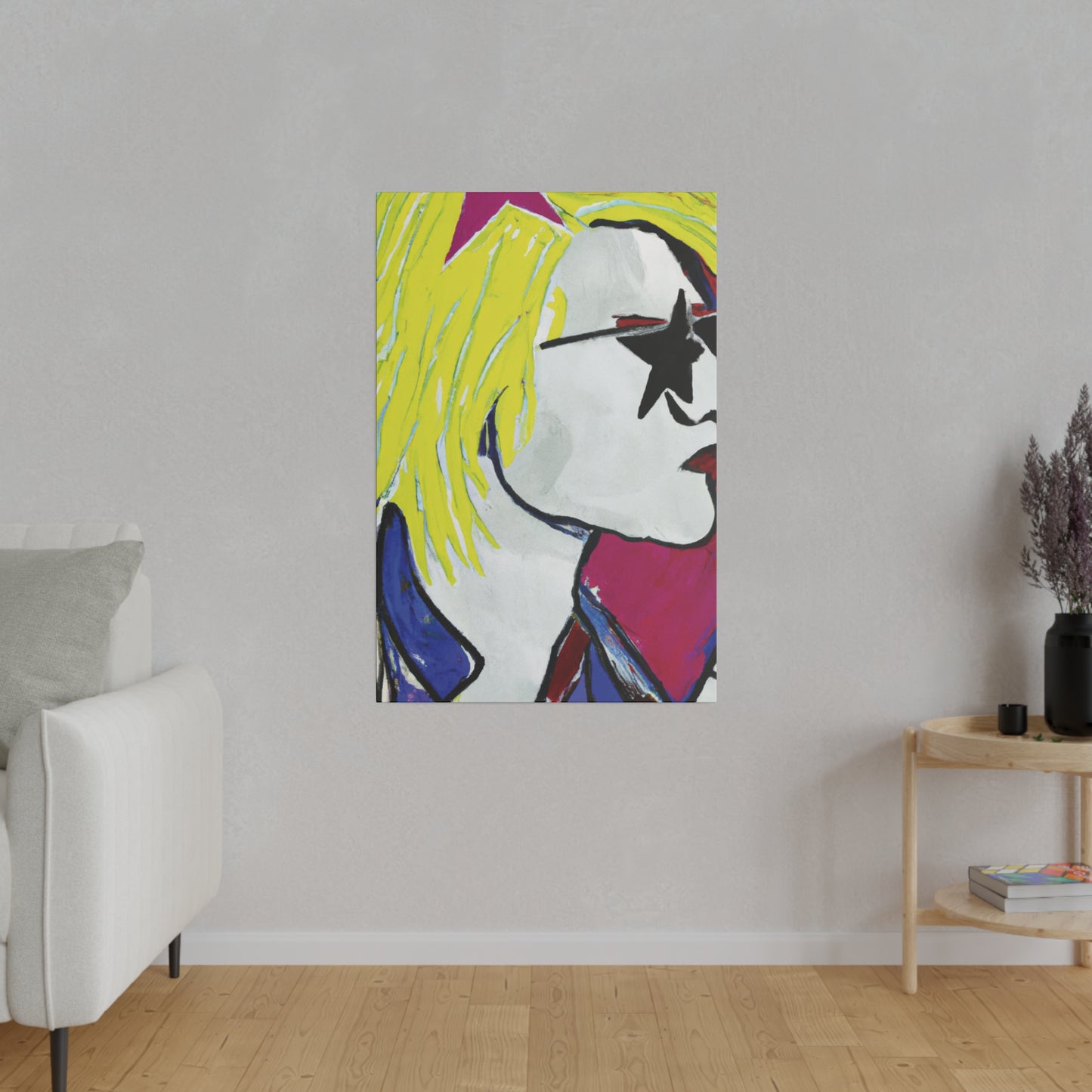 9373P - Rockstar Painting Print | Face | Abstract | Poster | Home Decor | Wall Art | Music Art | Canvas